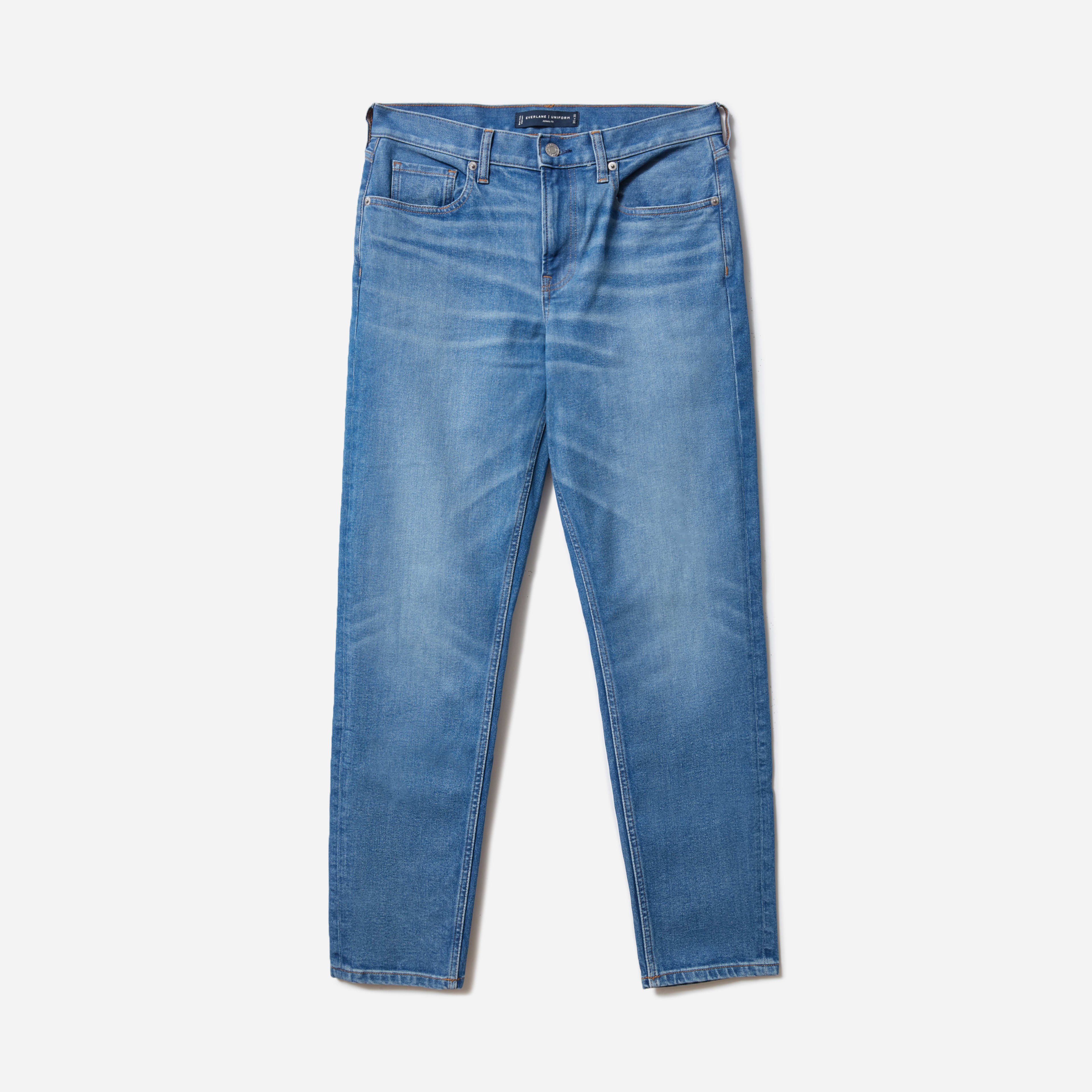 The Slim 4-Way Stretch Organic Jean | Uniform Pacific Blue – Everlane
