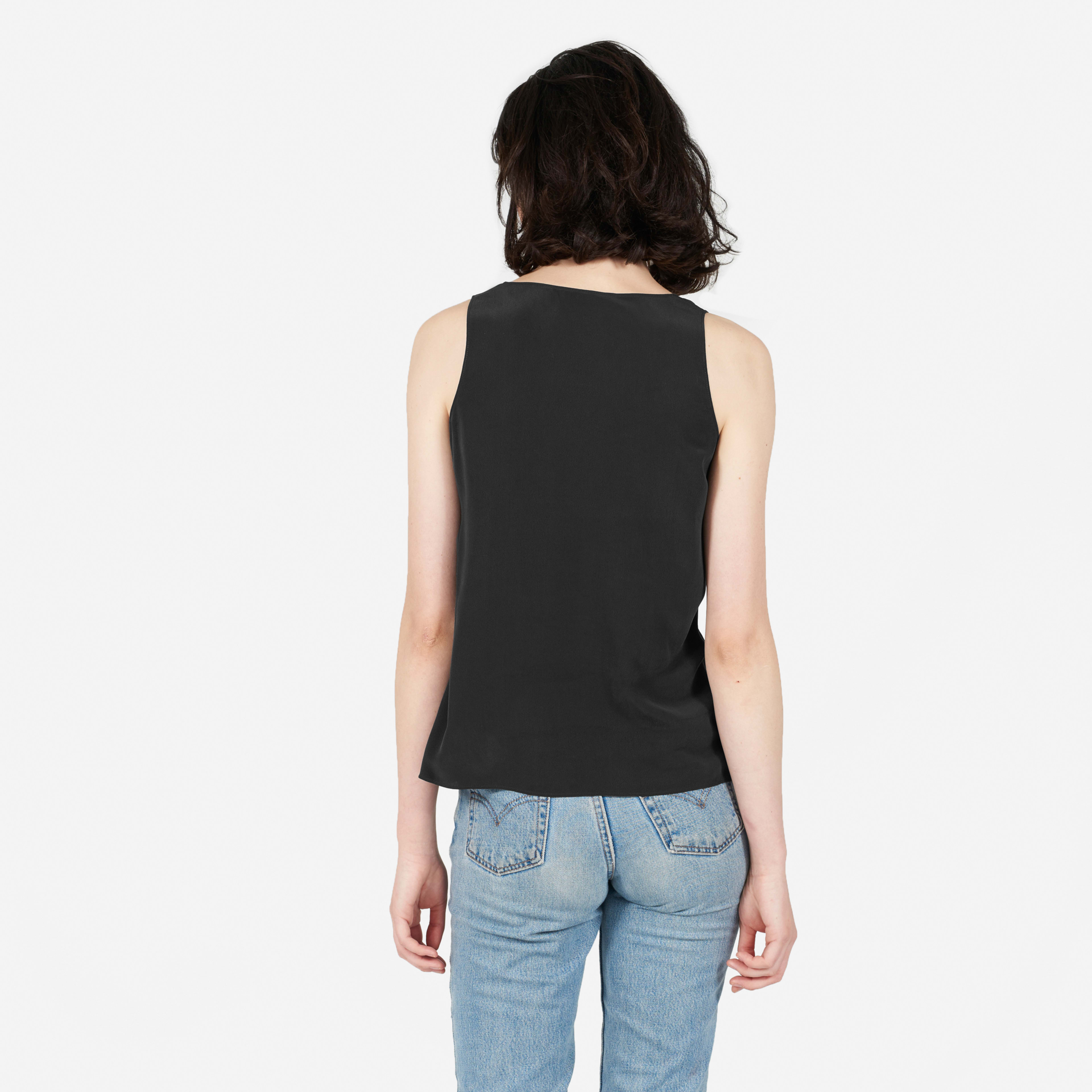 The Silk Tank Black Everlane
