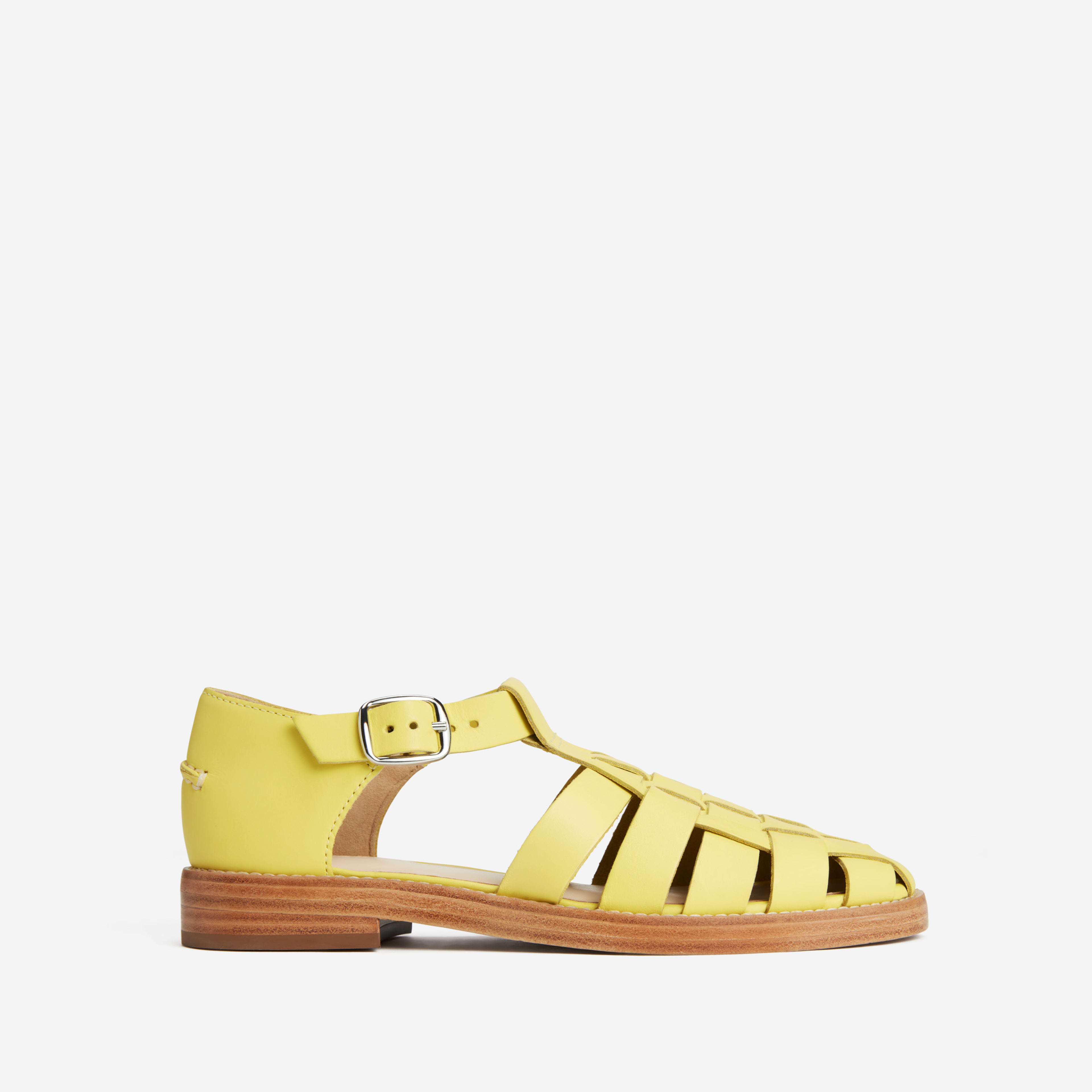 The Leather Fisherman Sandal Lemon Everlane
