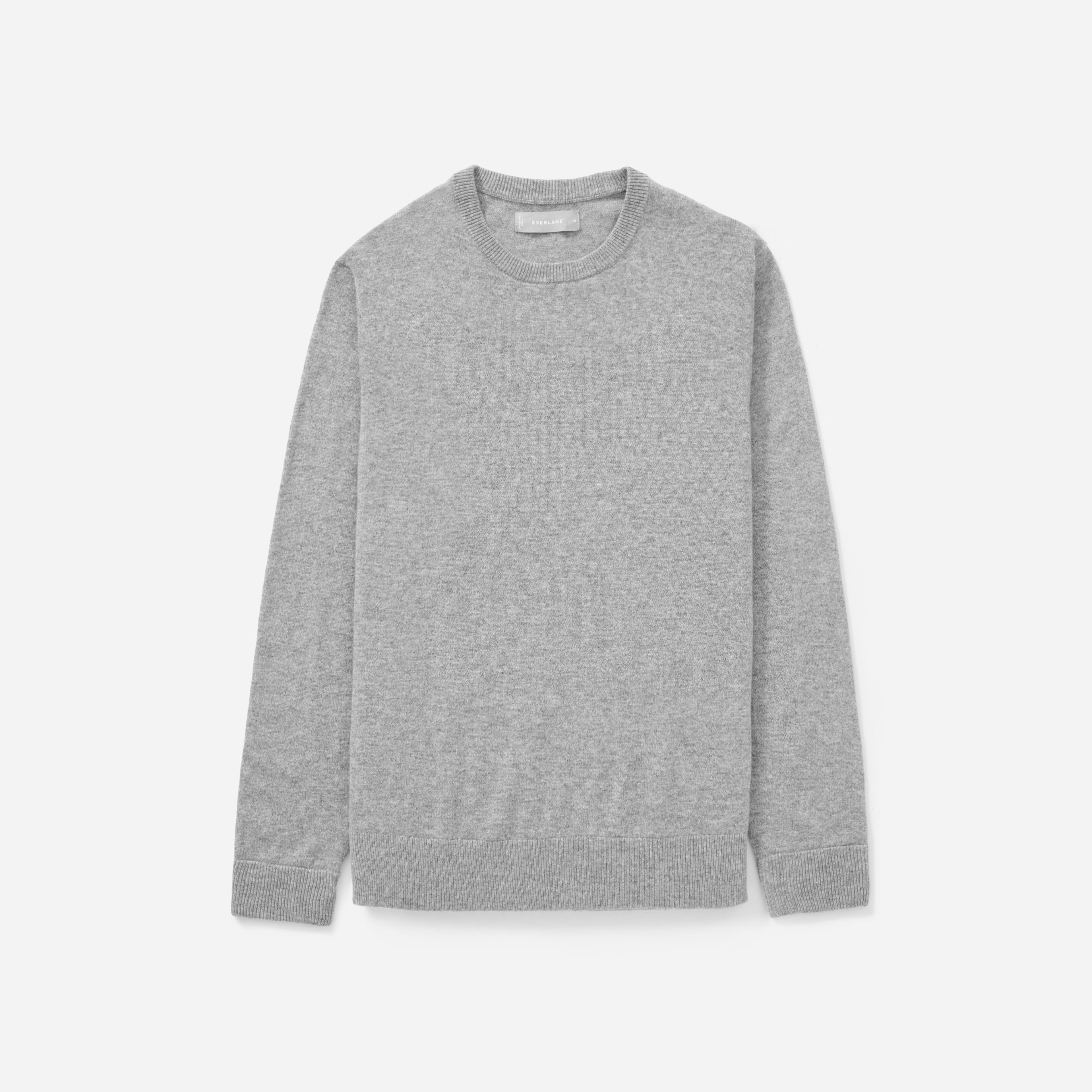 The Grade-A Cashmere Crew Heathered Grey – Everlane