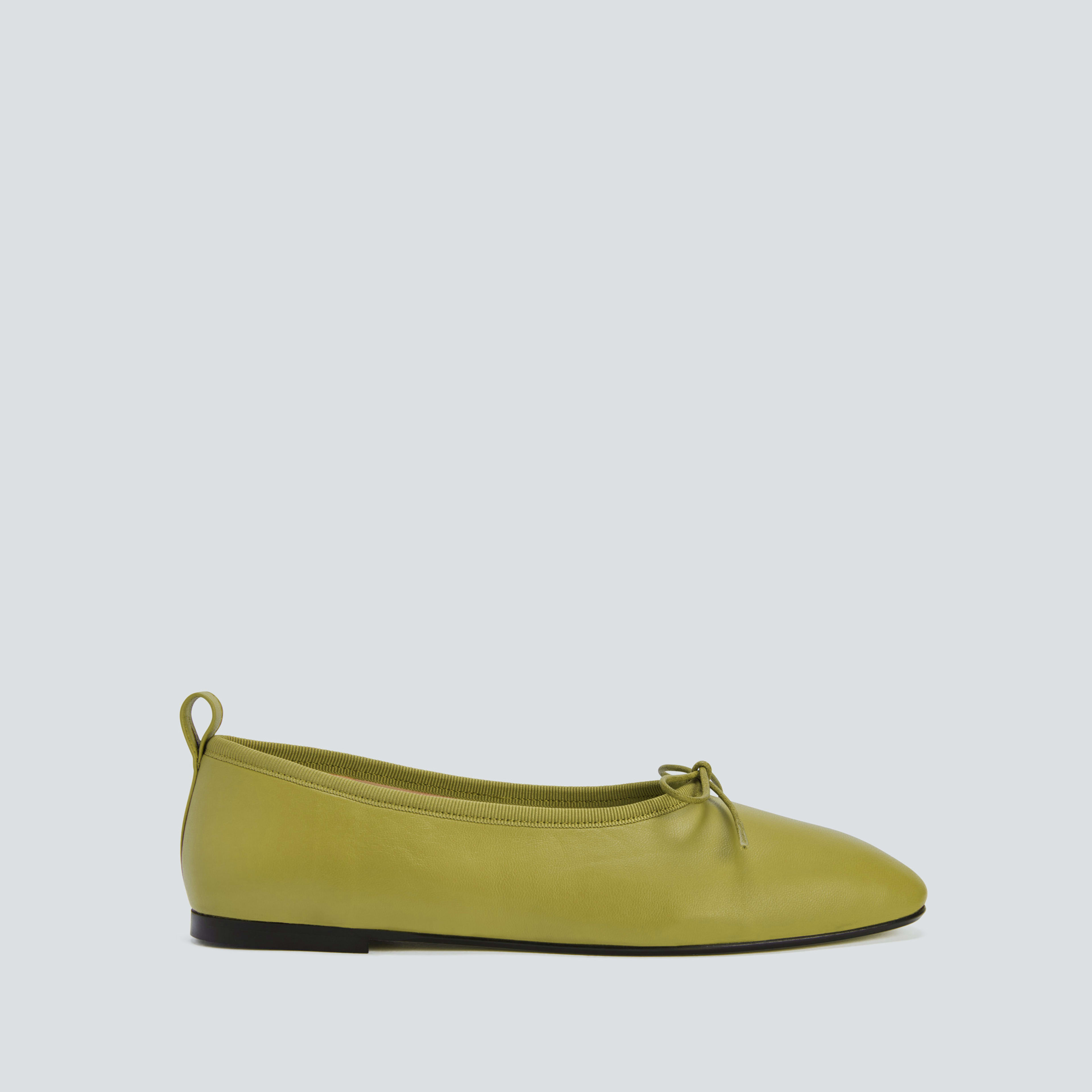 The Italian Leather Day Ballet Flat Moss Everlane