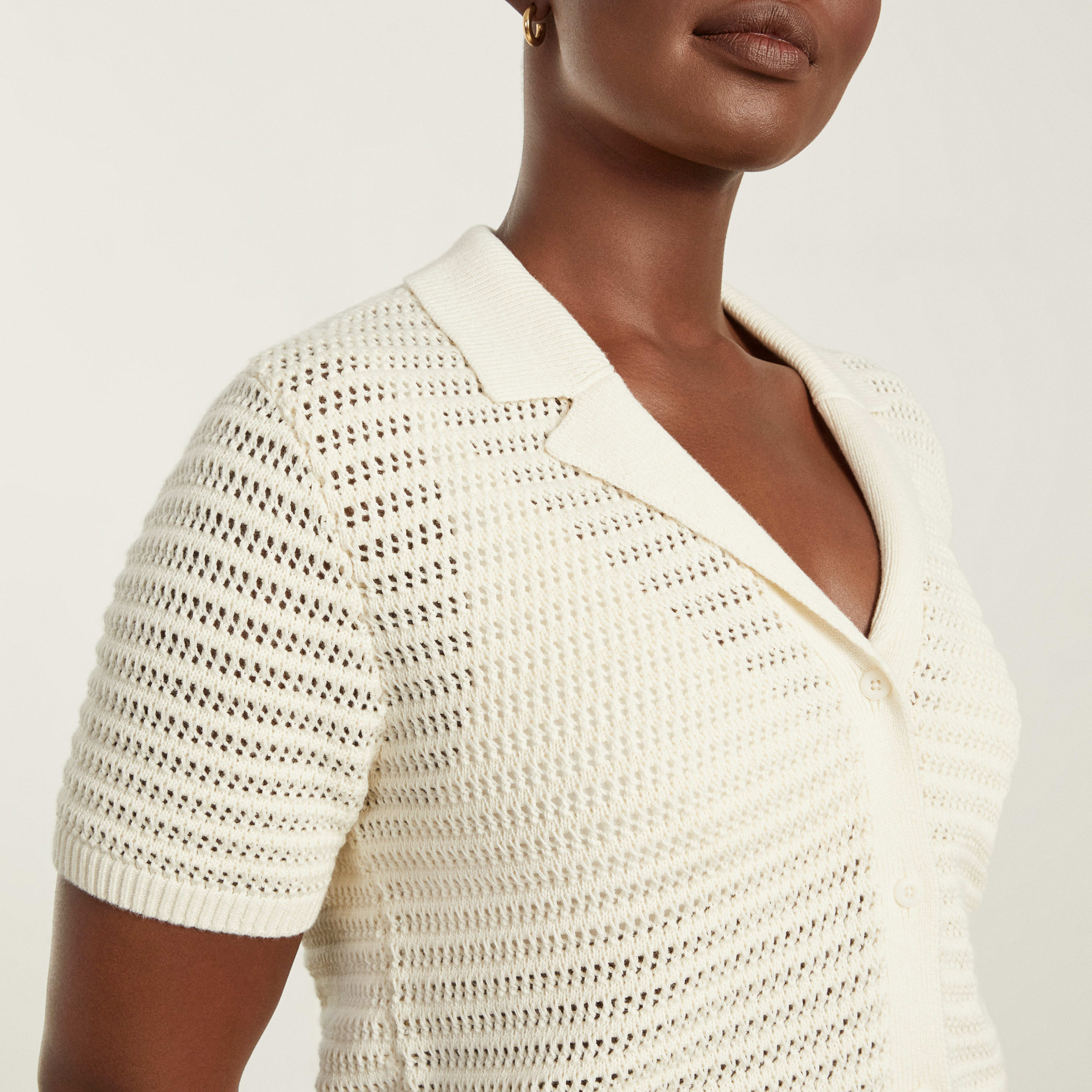 The Crochet Knit Polo Canvas Everlane