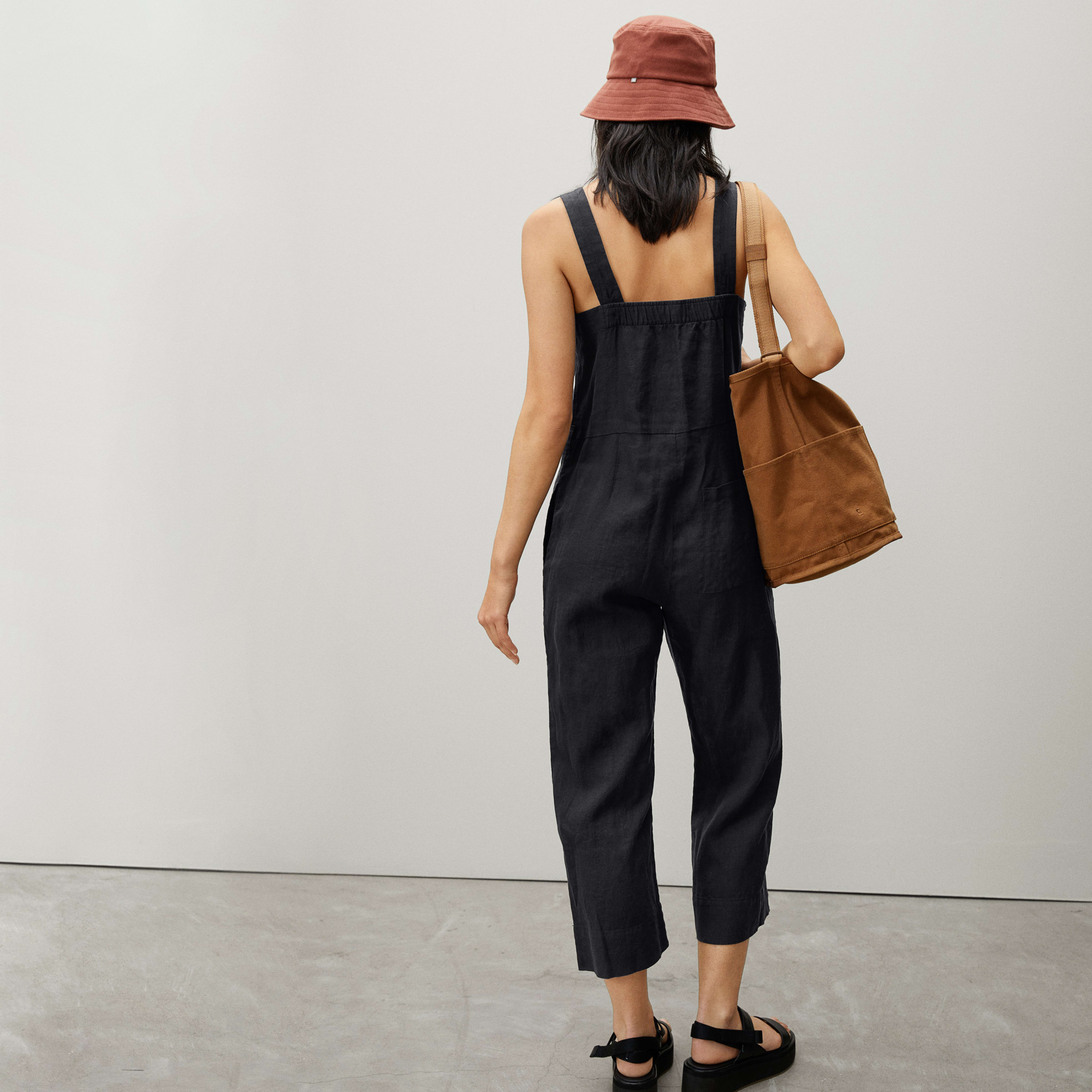 The Linen Picnic Jumpsuit Black Everlane