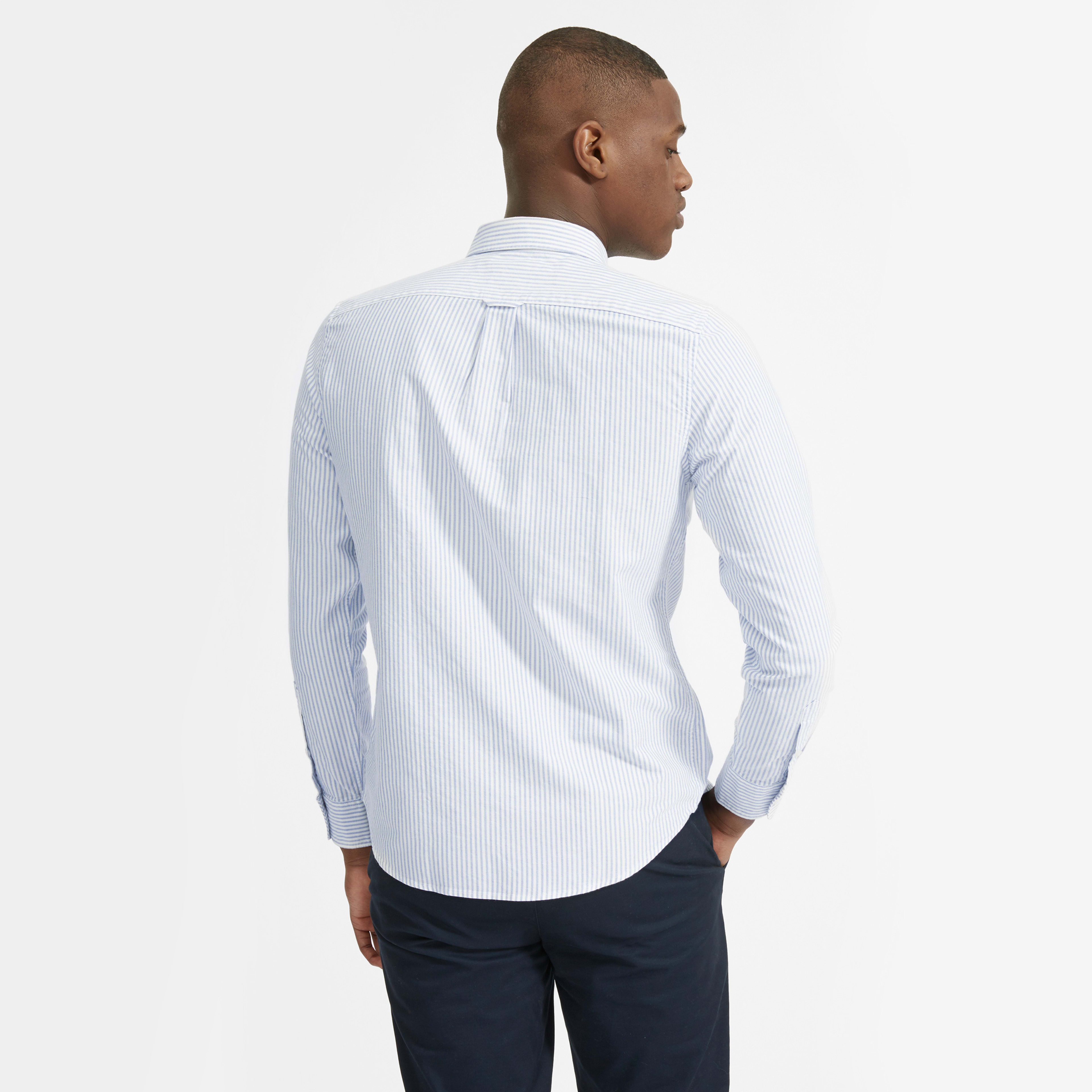 The Slim Fit Japanese Oxford | Uniform White / Blue Stripe – Everlane