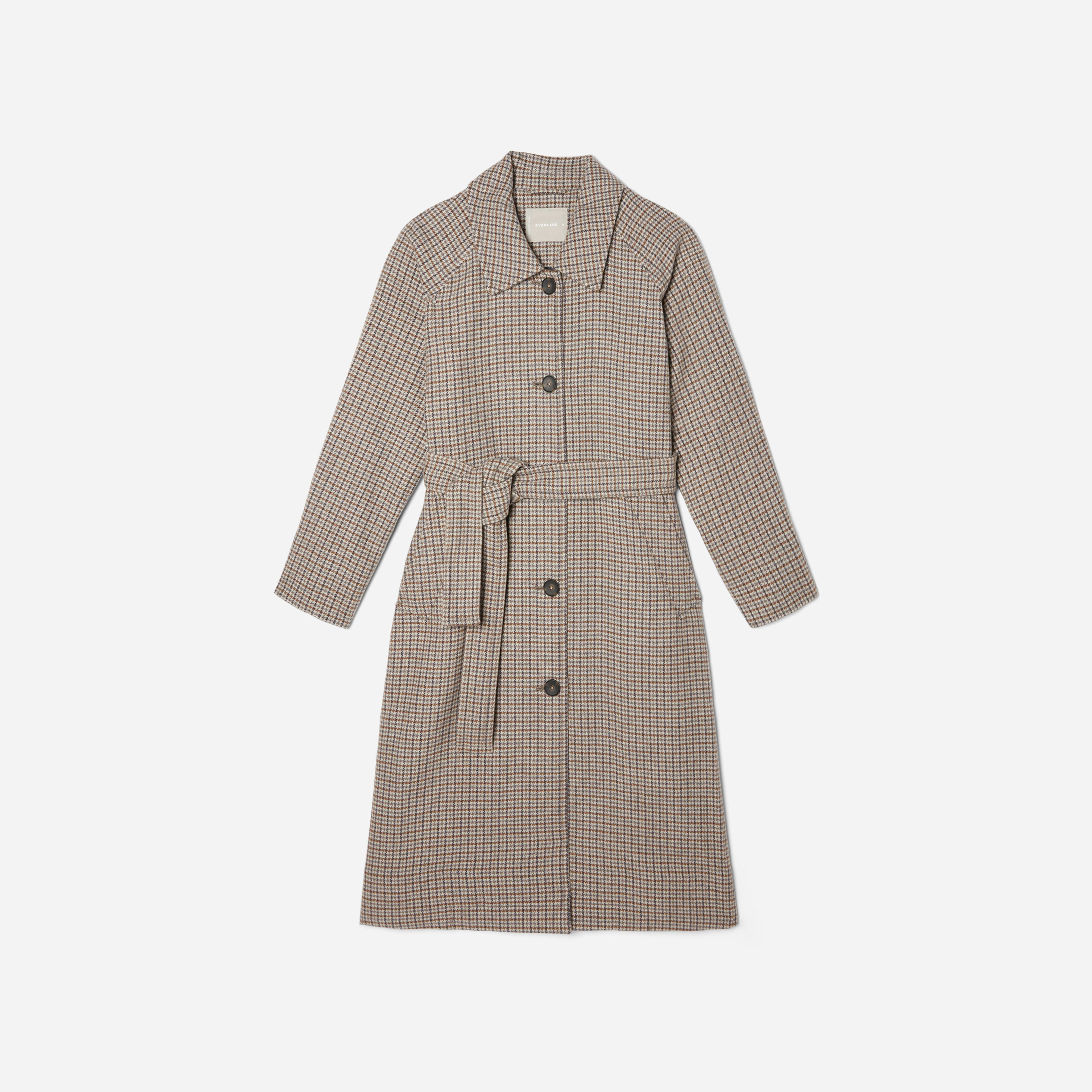 The Italian ReWool® Trench Pewter Houndstooth – Everlane