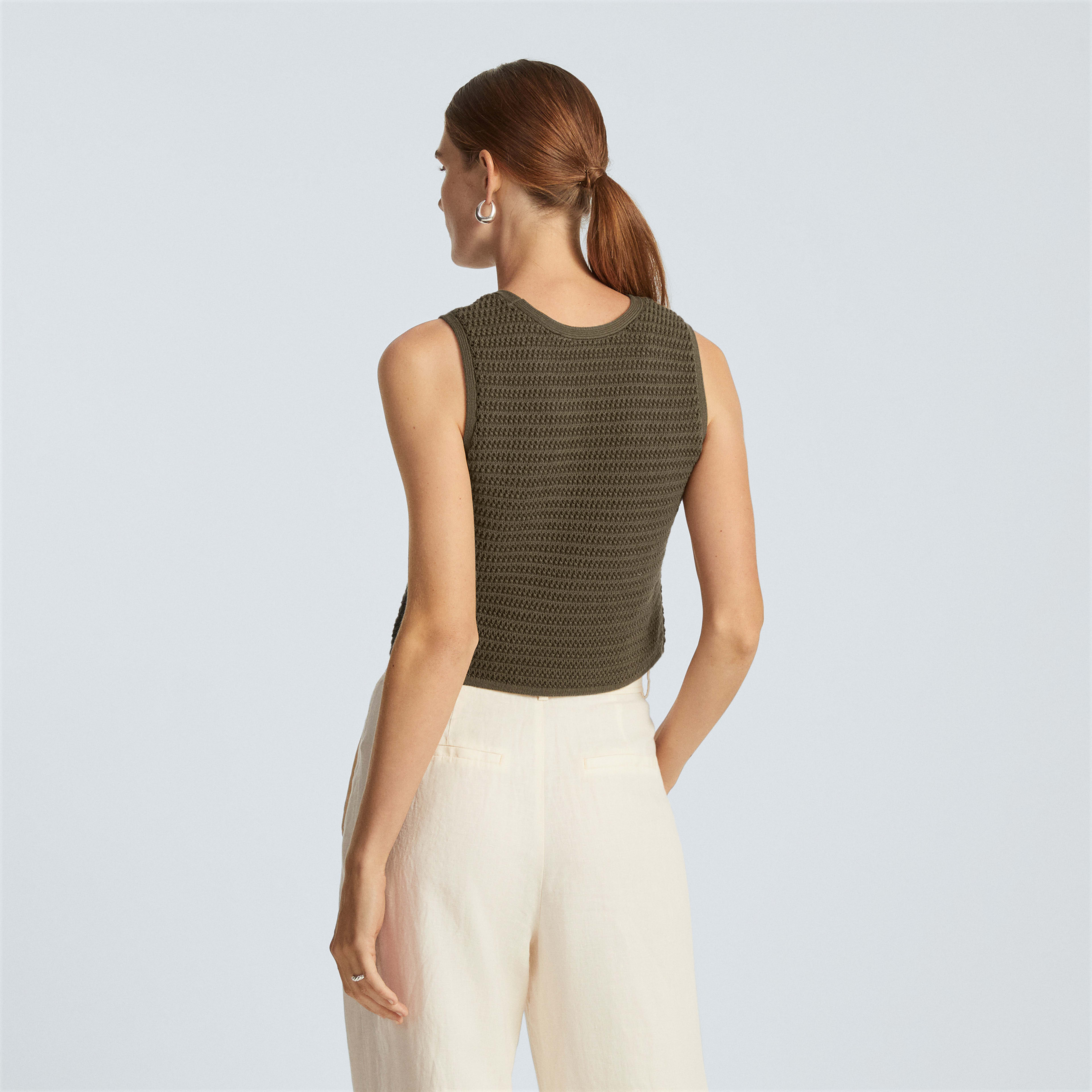 The Crochet Knit Cami Beech Everlane