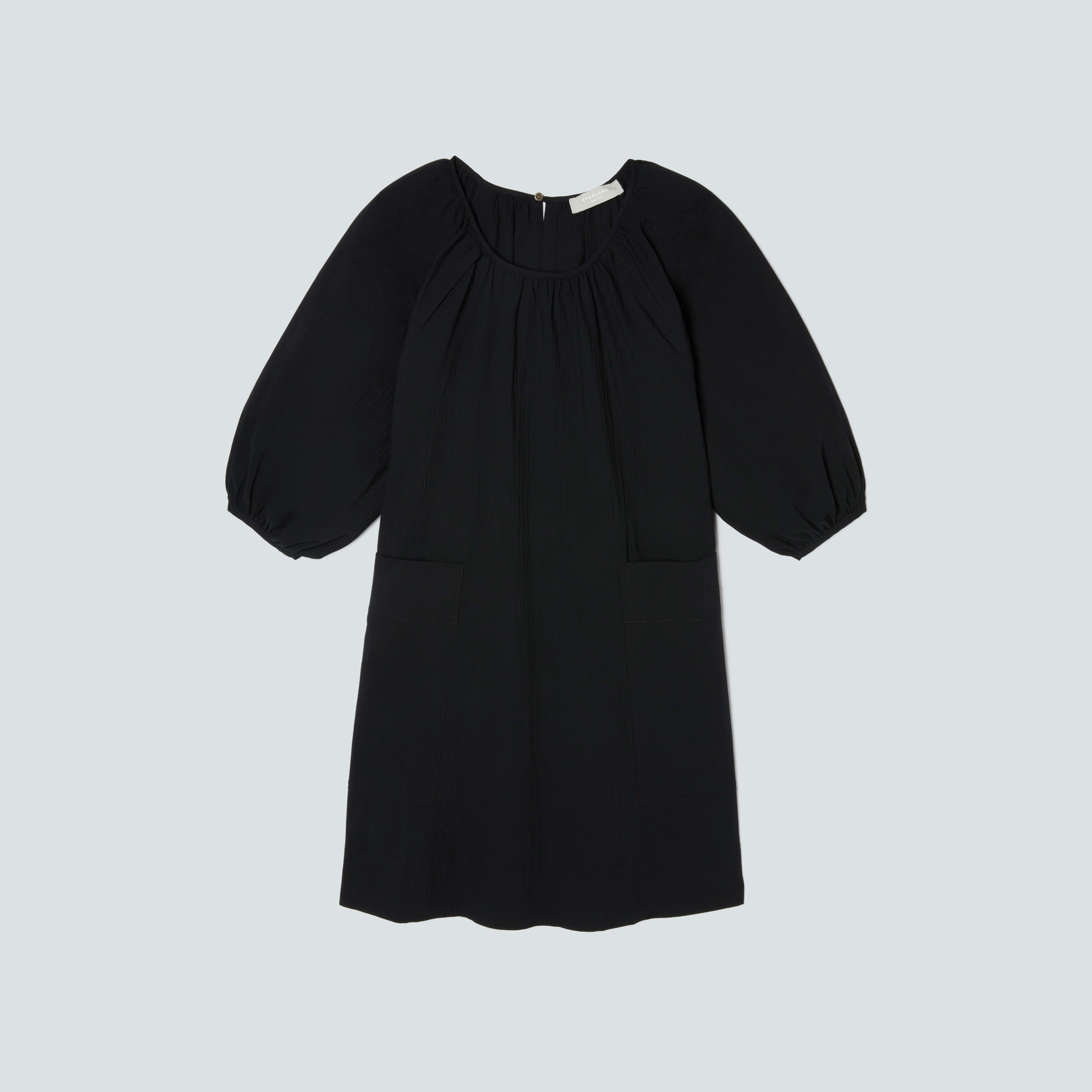 Seersucker Puff Sleeve Dress main image 1