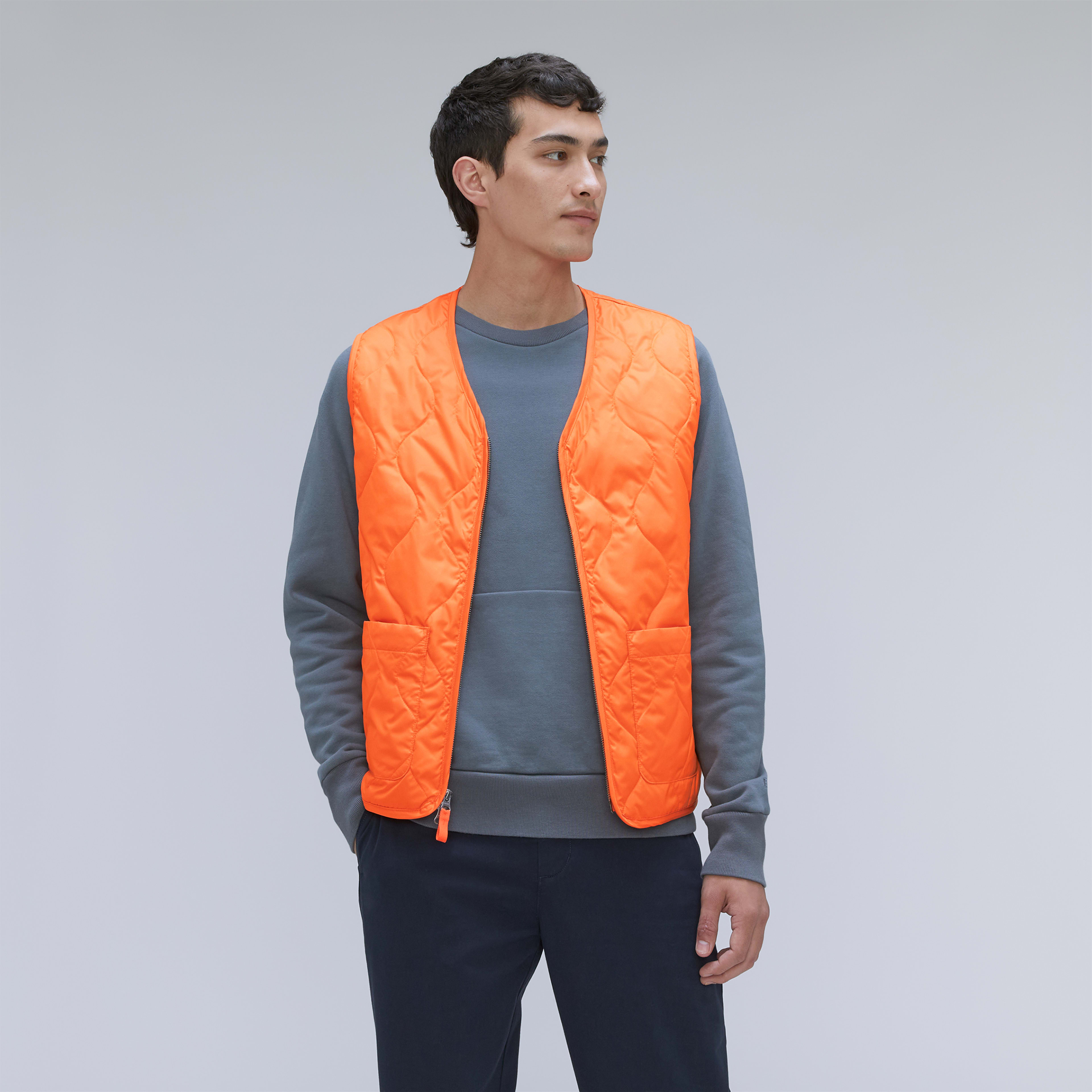 The ReNew Liner Vest Safety Orange Everlane