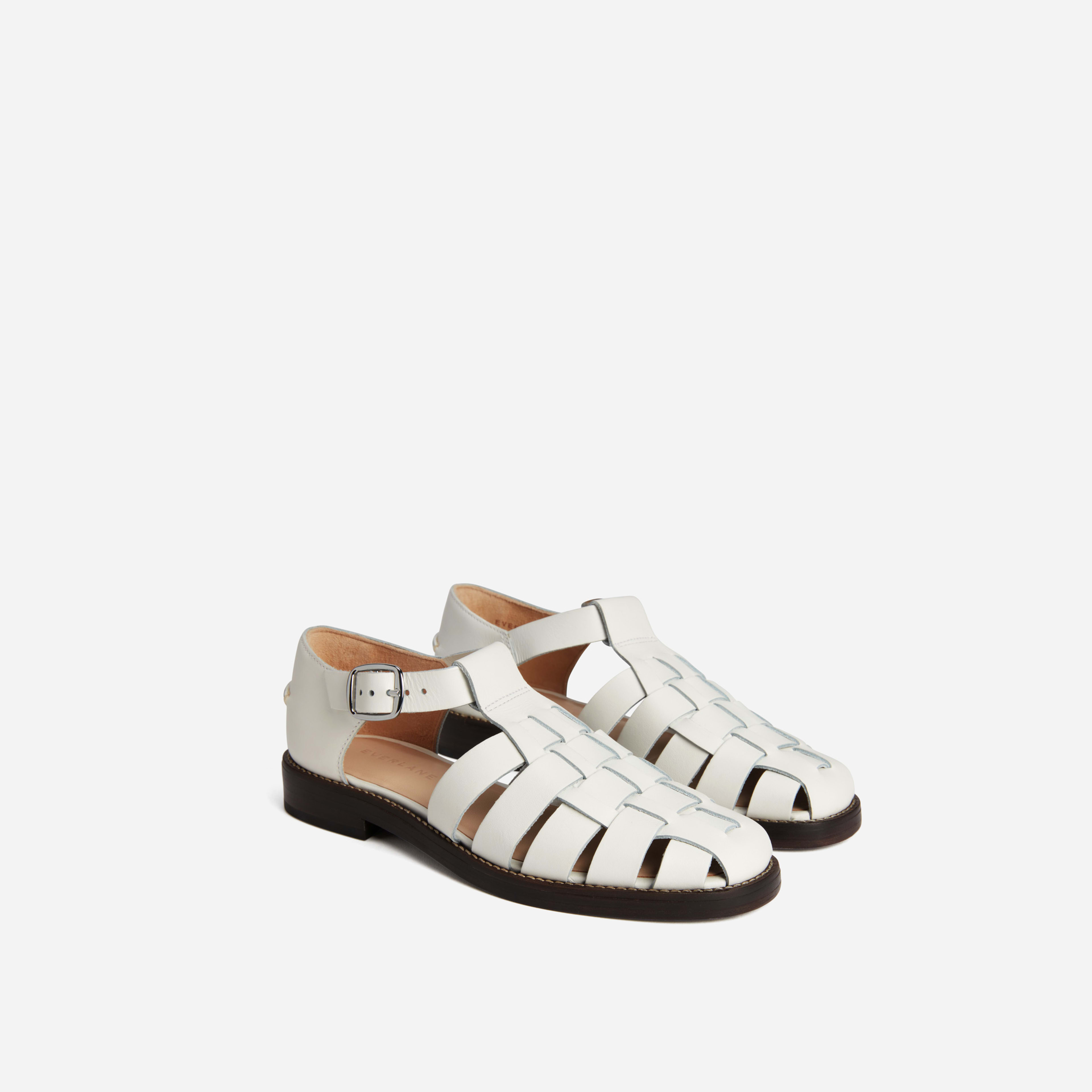 The Leather Fisherman Sandal White Everlane