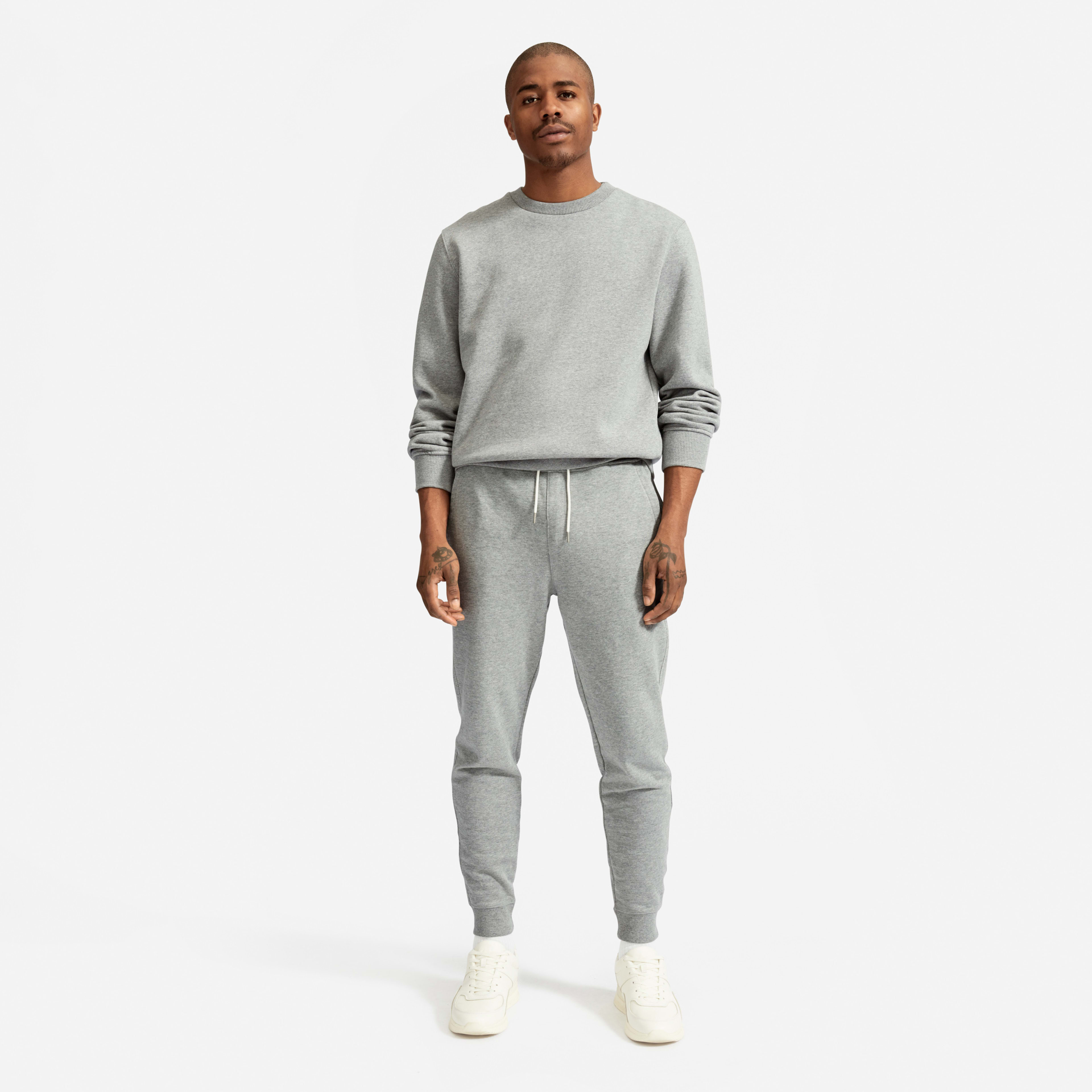 The Classic French Terry Sweatpant Heathered Grey – Everlane