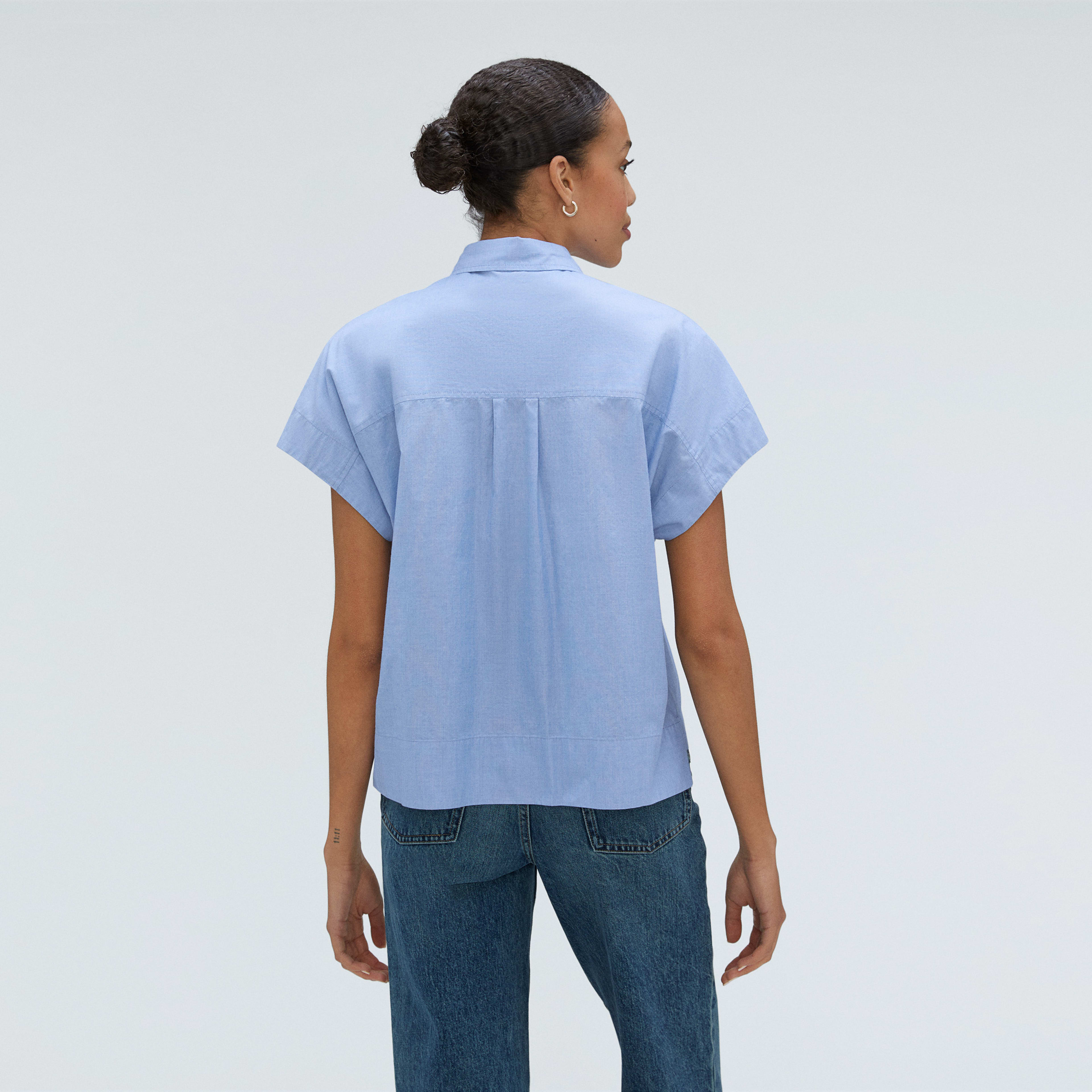 The ShortSleeve Box Shirt Slate Blue Everlane