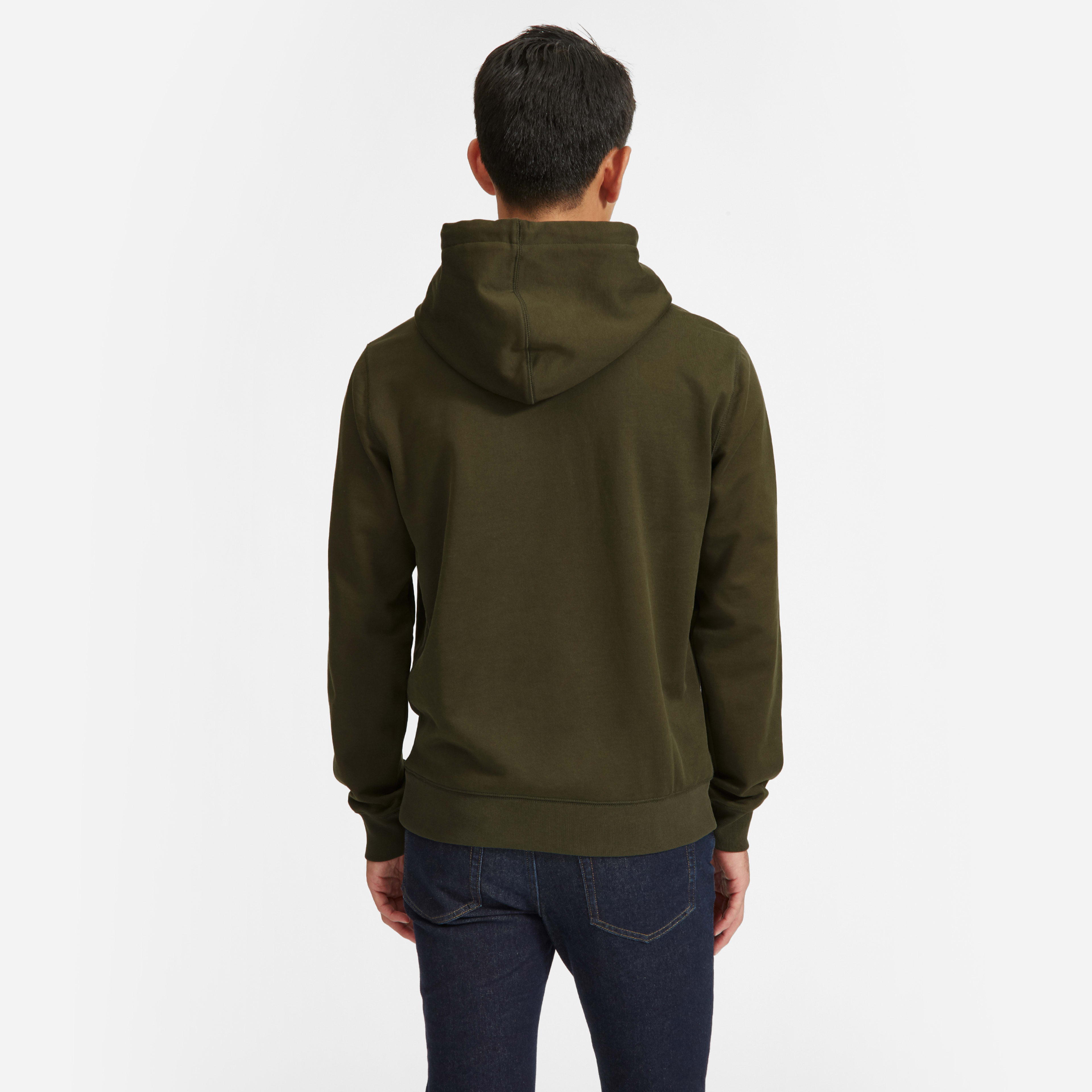 The French Terry Hoodie | Uniform Dark Forest – Everlane