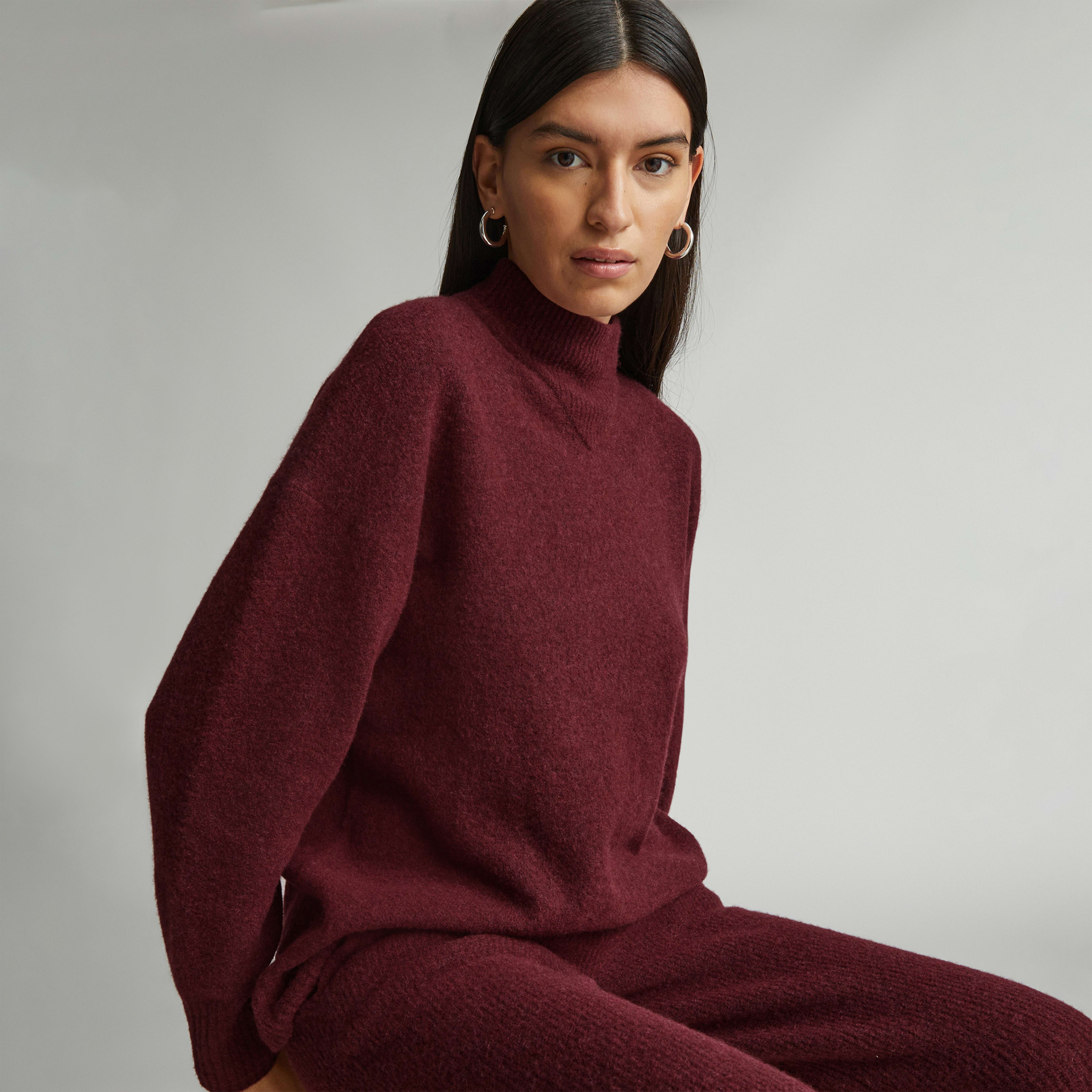 The CozyStretch Pullover Brandy Everlane