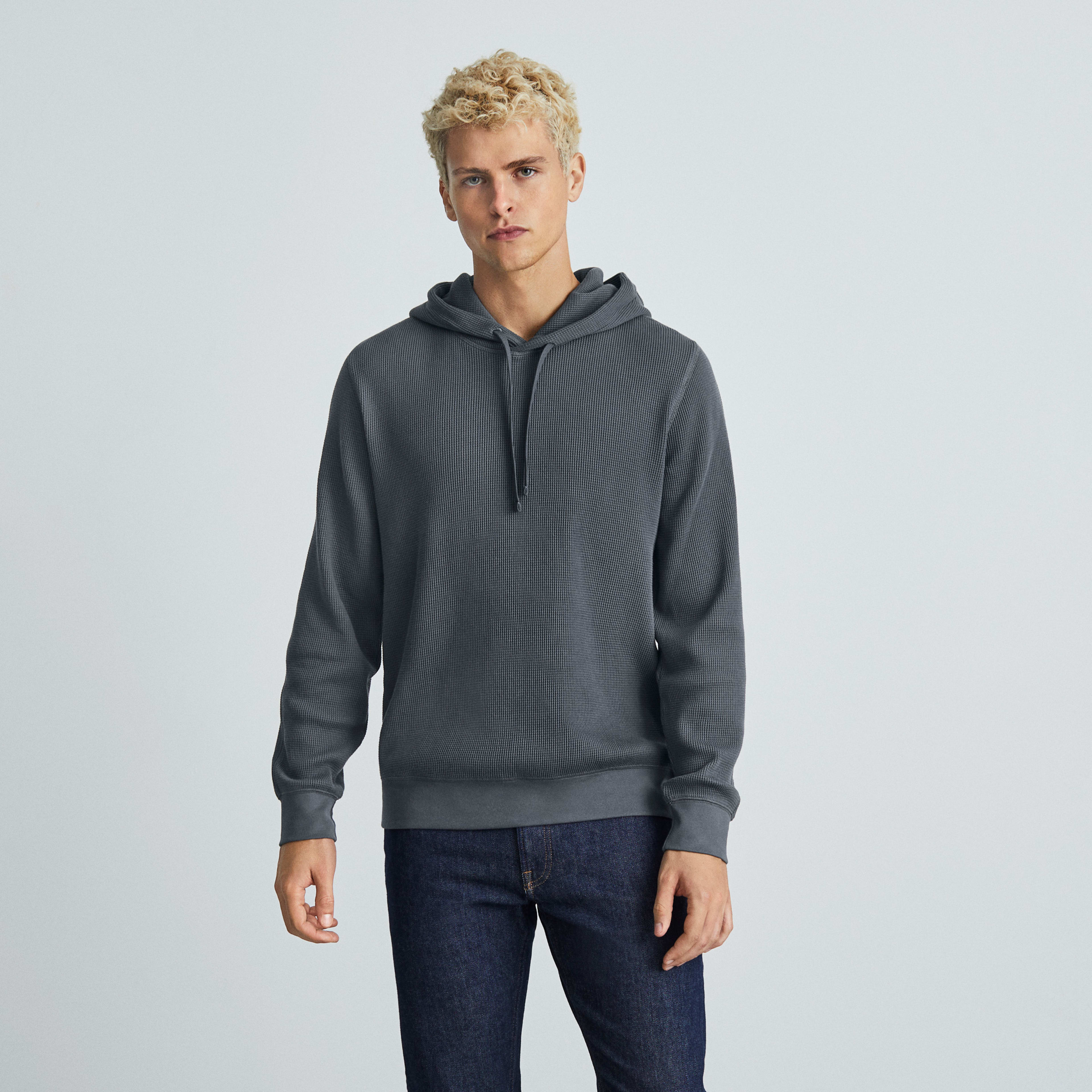 The Waffle-Knit Hoodie Slate – Everlane