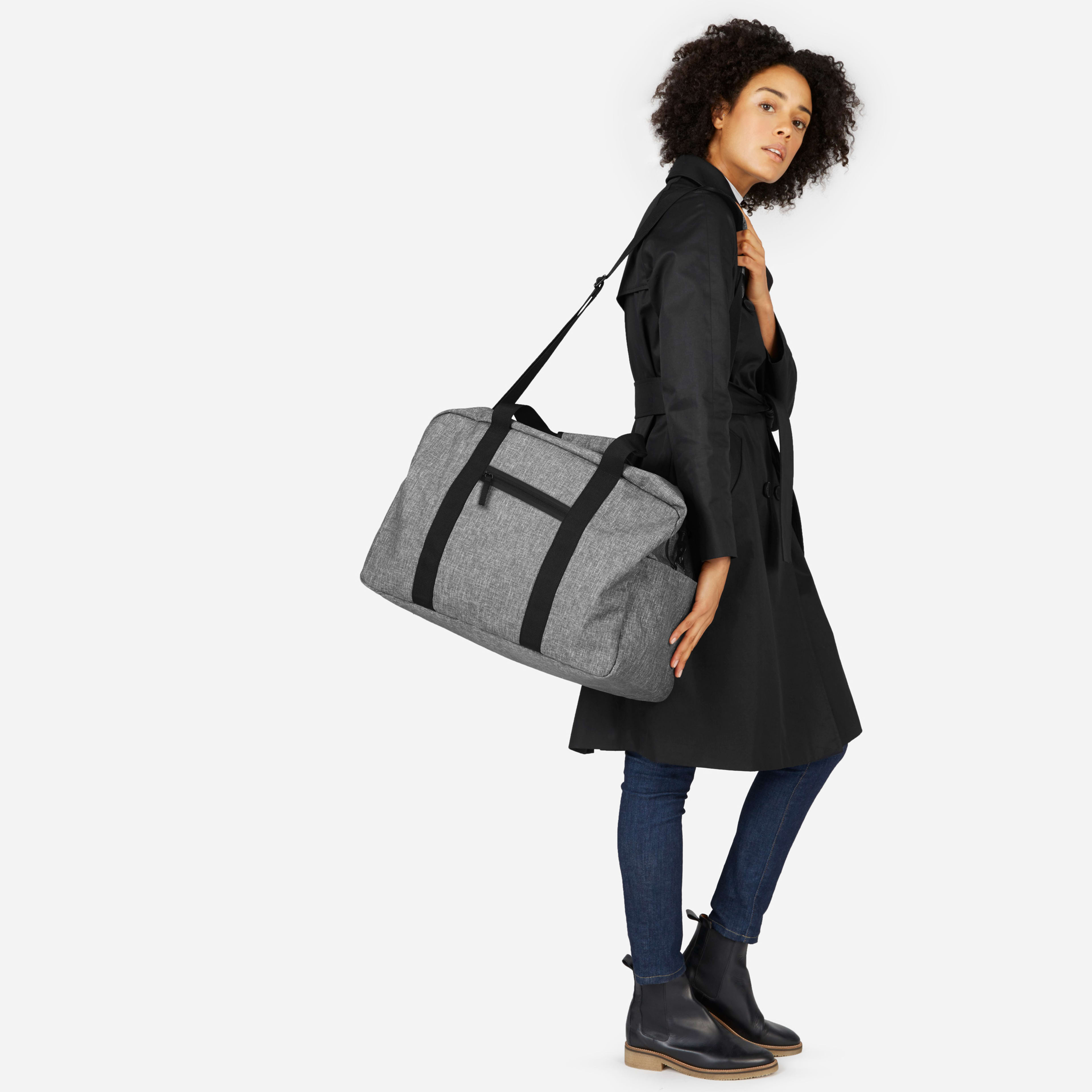The Nylon Weekender Light Grey Crosshatch Everlane