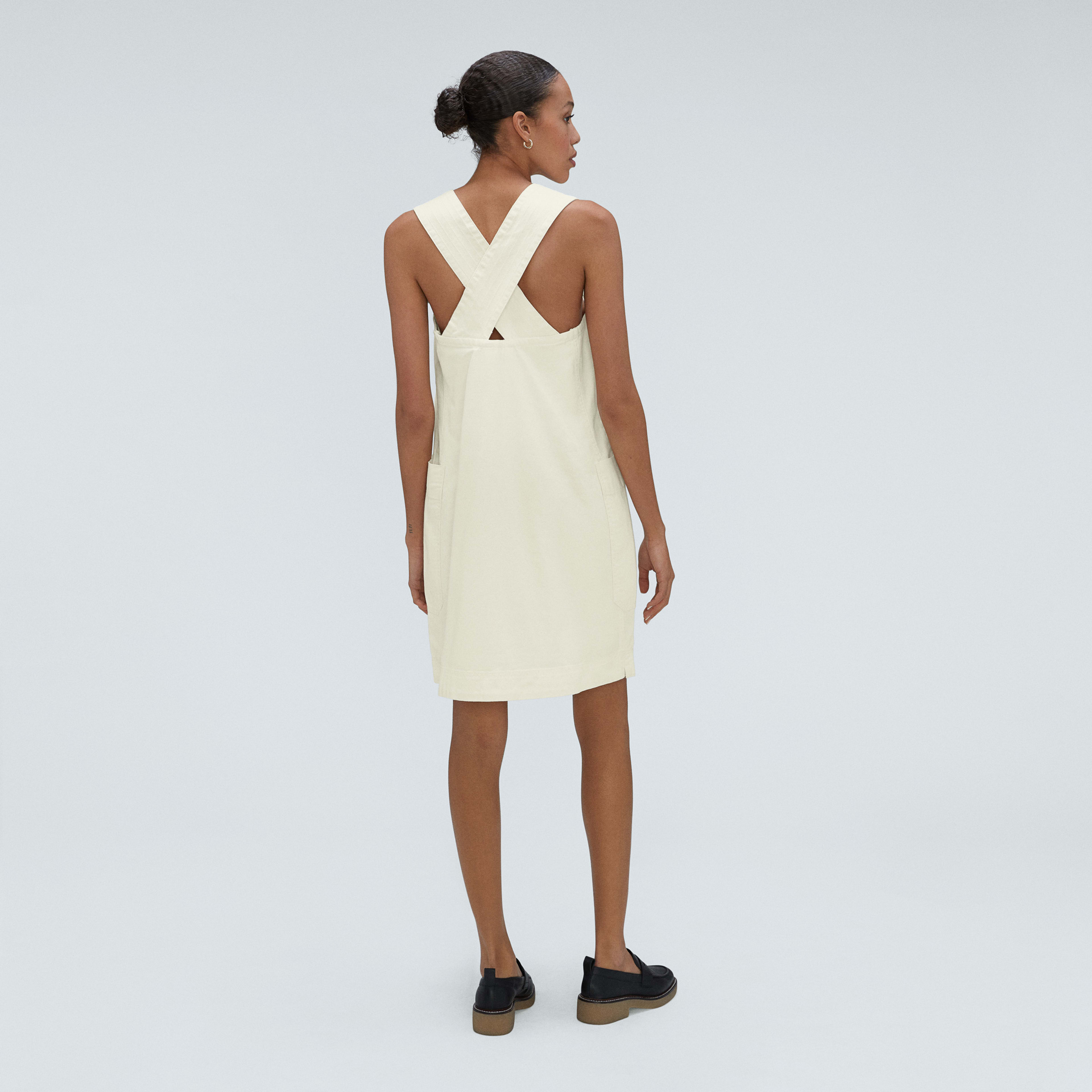 The CrossBack Apron Mini Dress Canvas Everlane