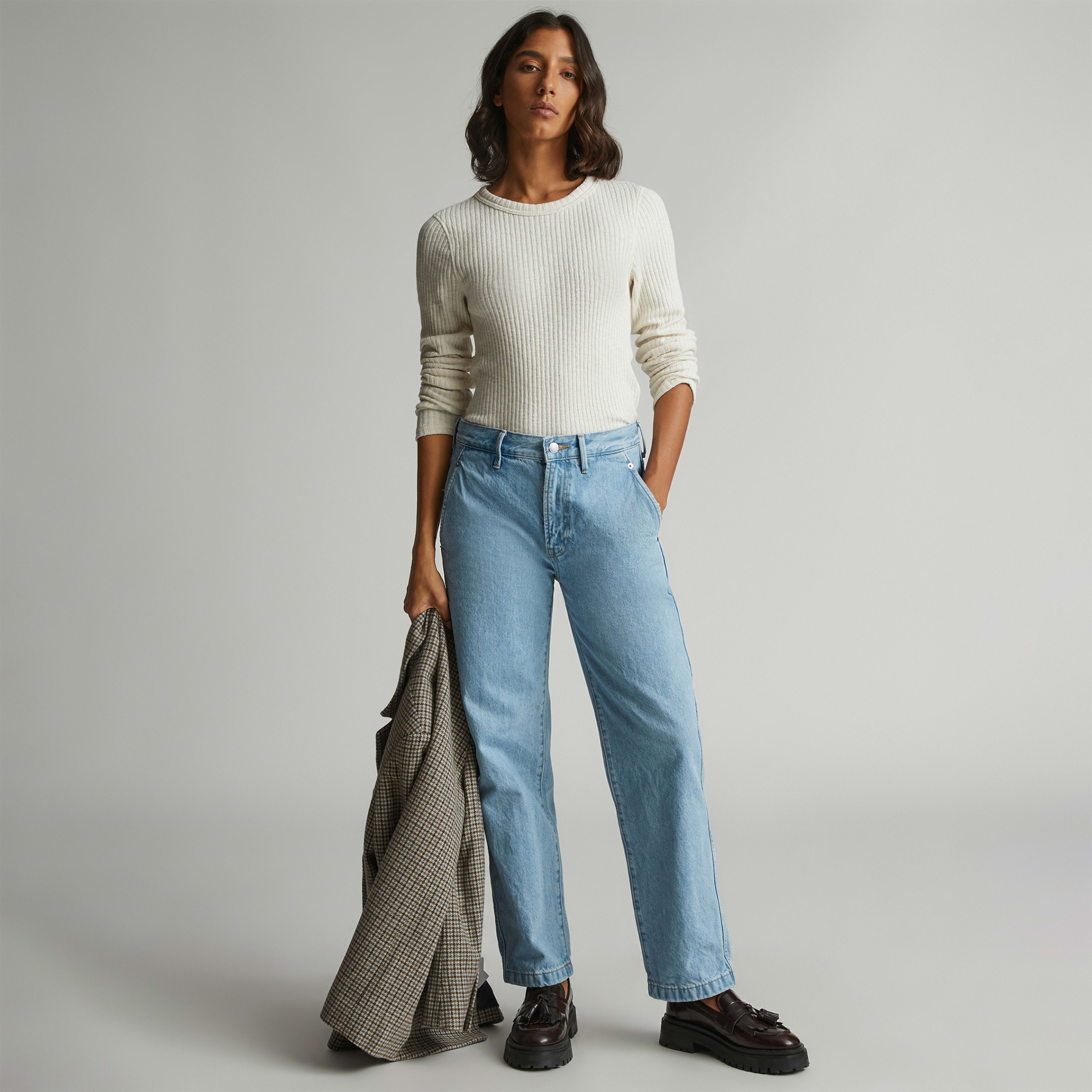 The Cinch Back Utility Jean Sunkissed Blue Everlane