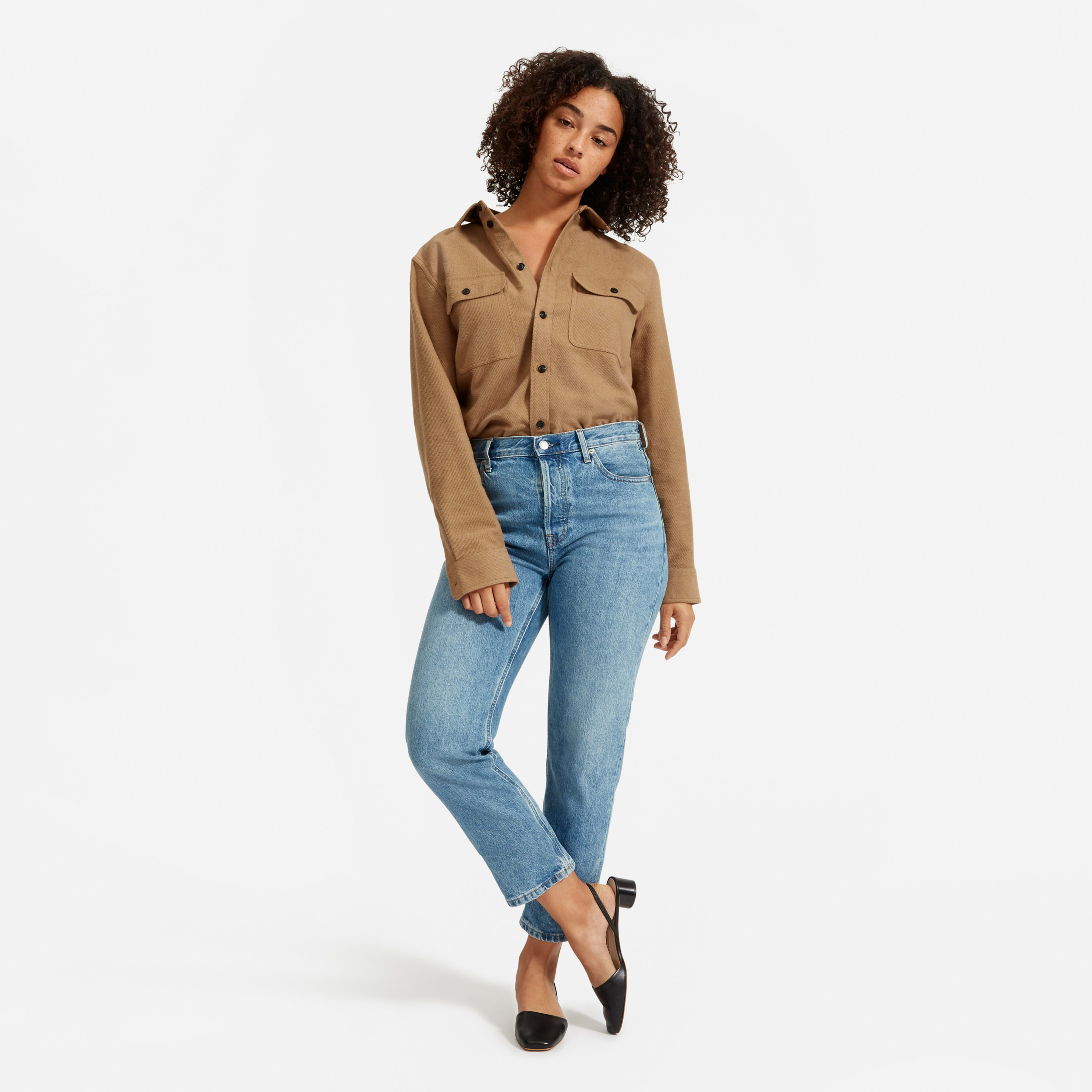 everlane tapered square toe slingback