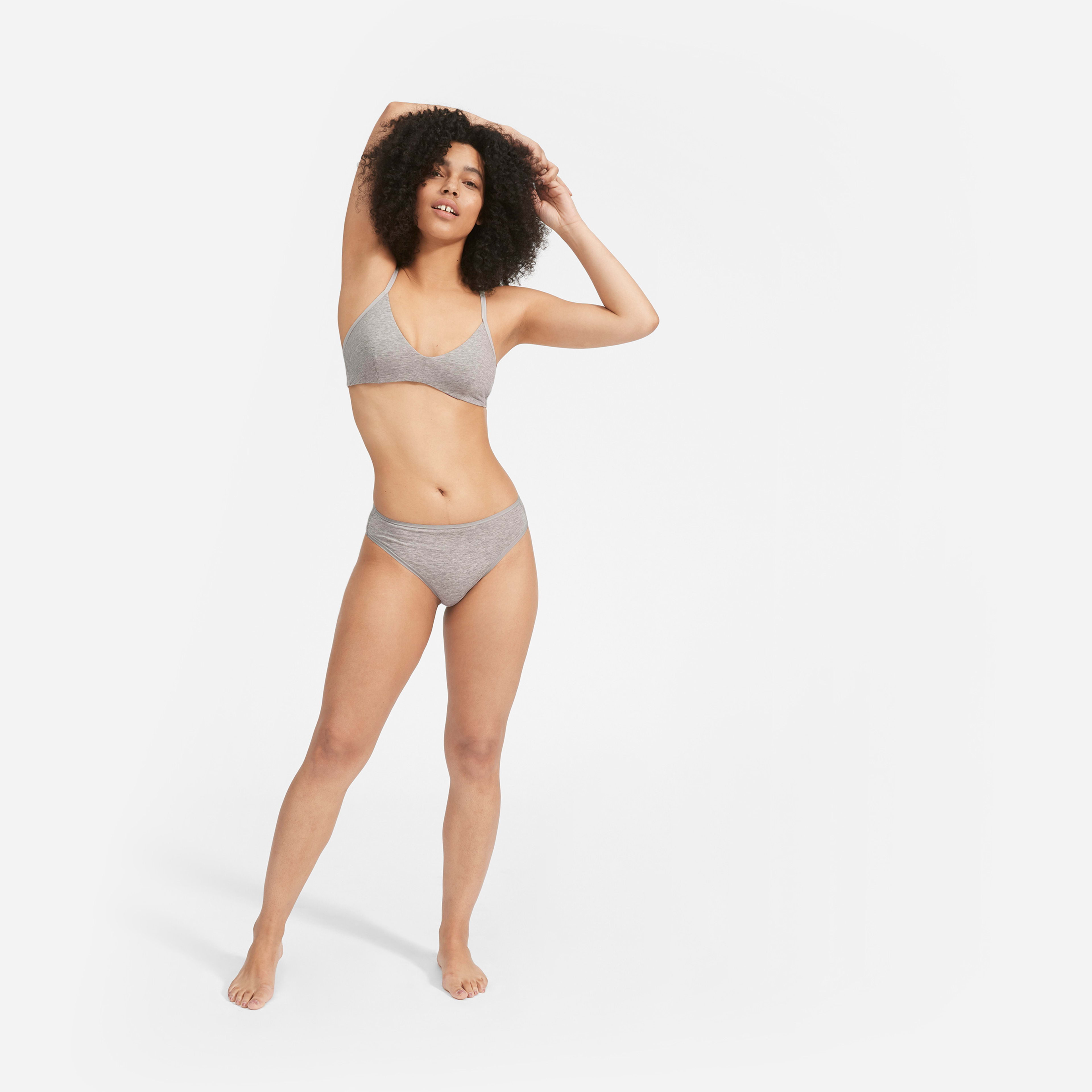Grey Cotton Ella Bralette main image 1