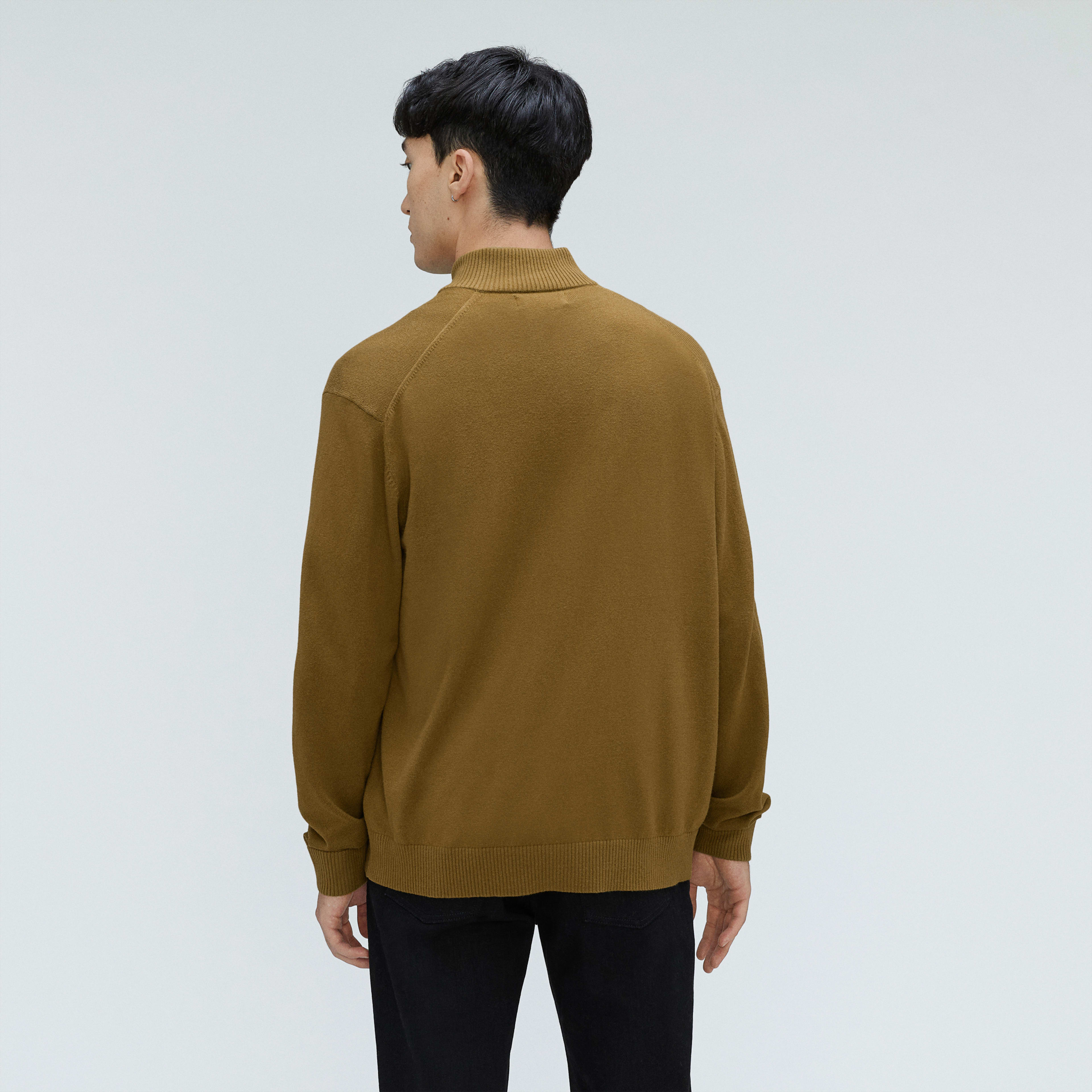 The No-Sweat Full Zip Sweater Tapenade – Everlane
