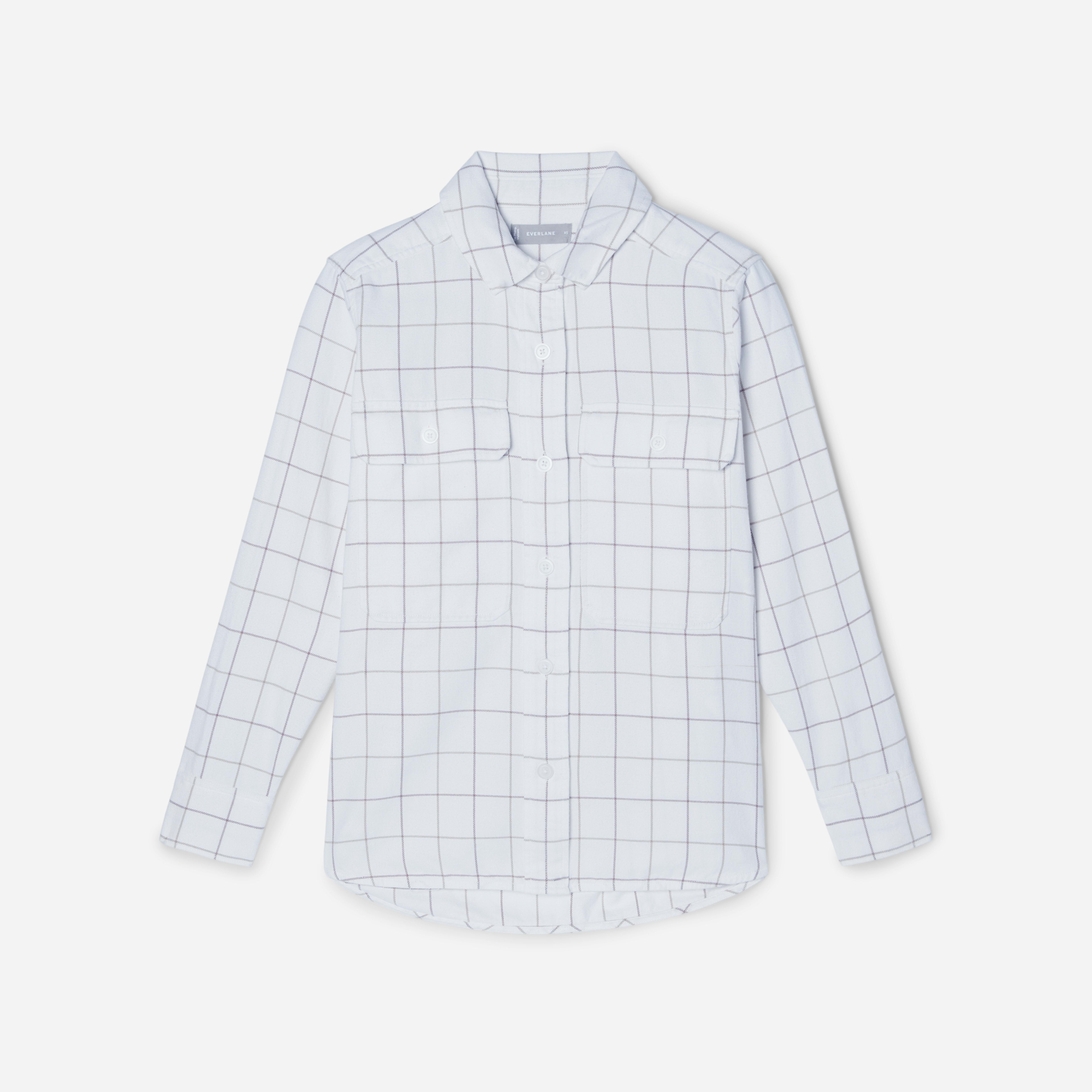 The Classic Cotton Flannel Shirt Canvas Tan Plaid Everlane