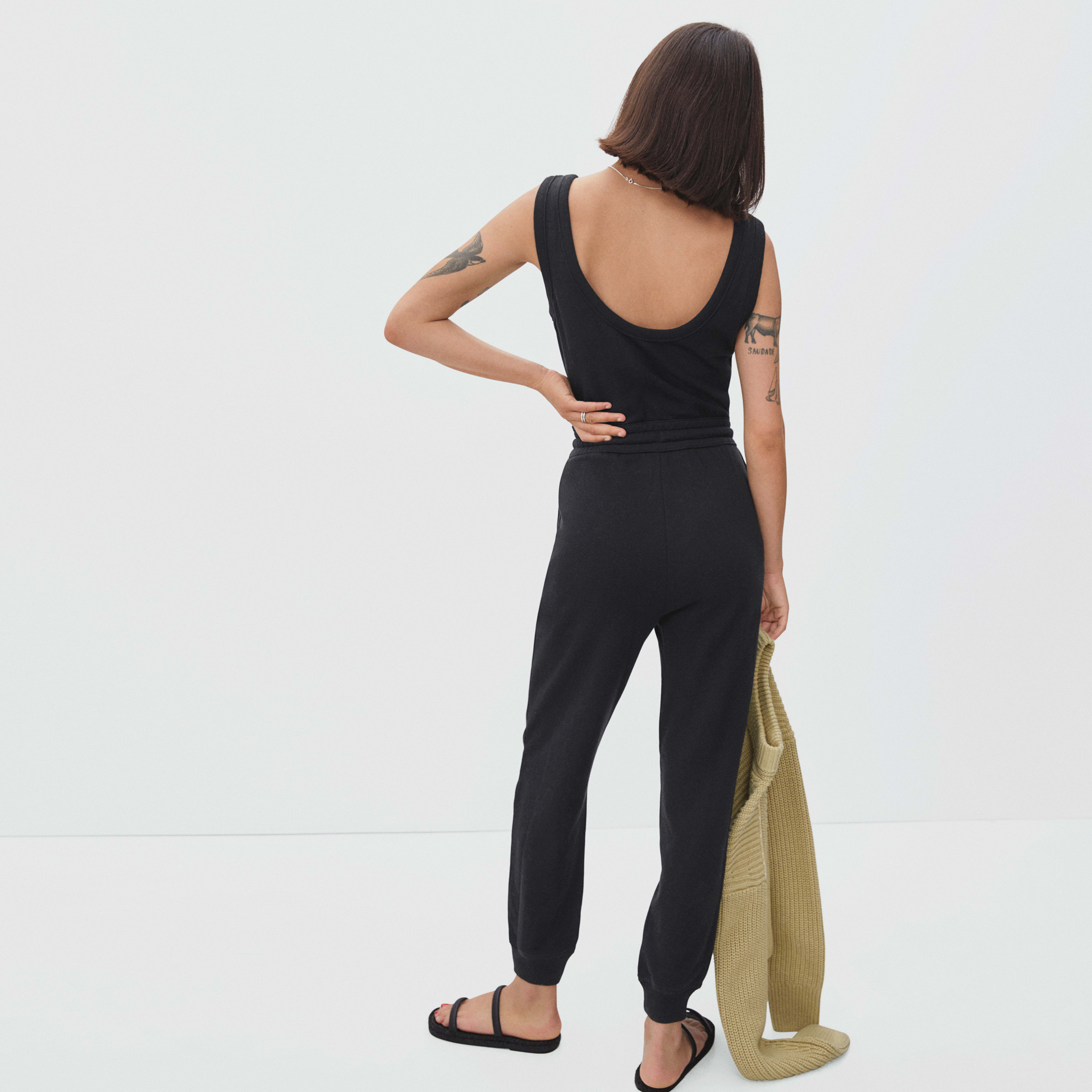 The French Terry Jumpsuit Washed Black – Everlane