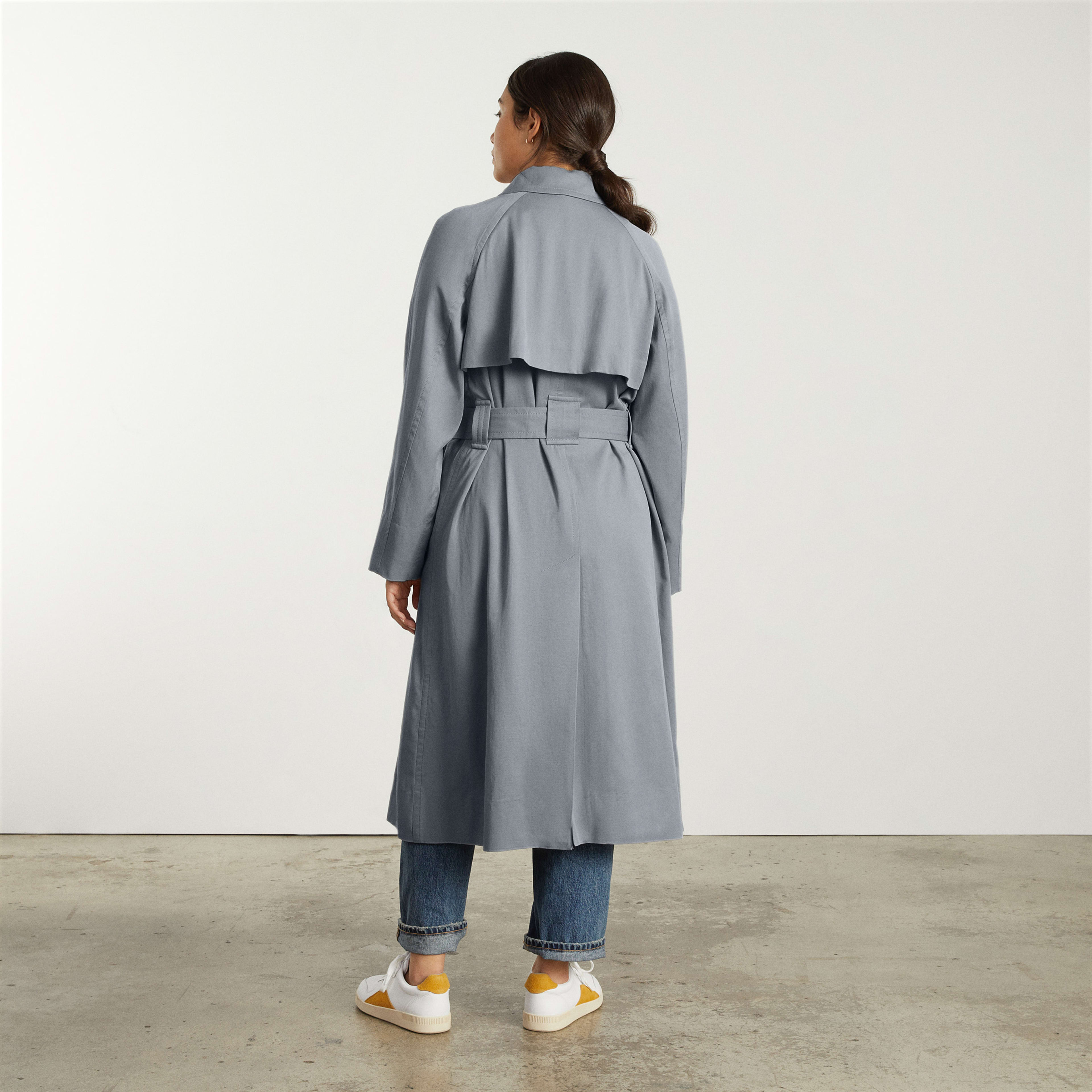 The Gathered Drape Trench Smoke Everlane