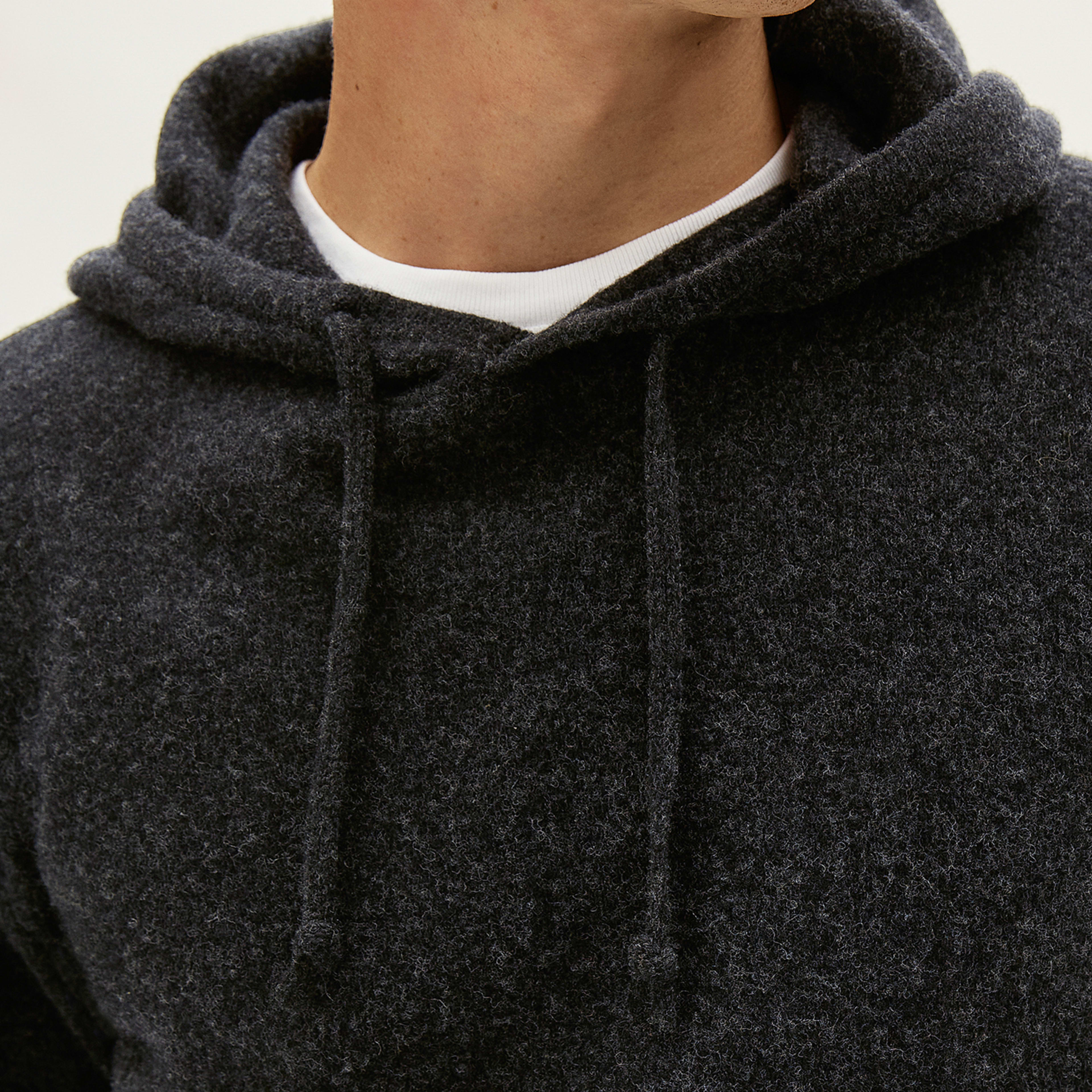 The Felted Merino Hoodie Charcoal Everlane