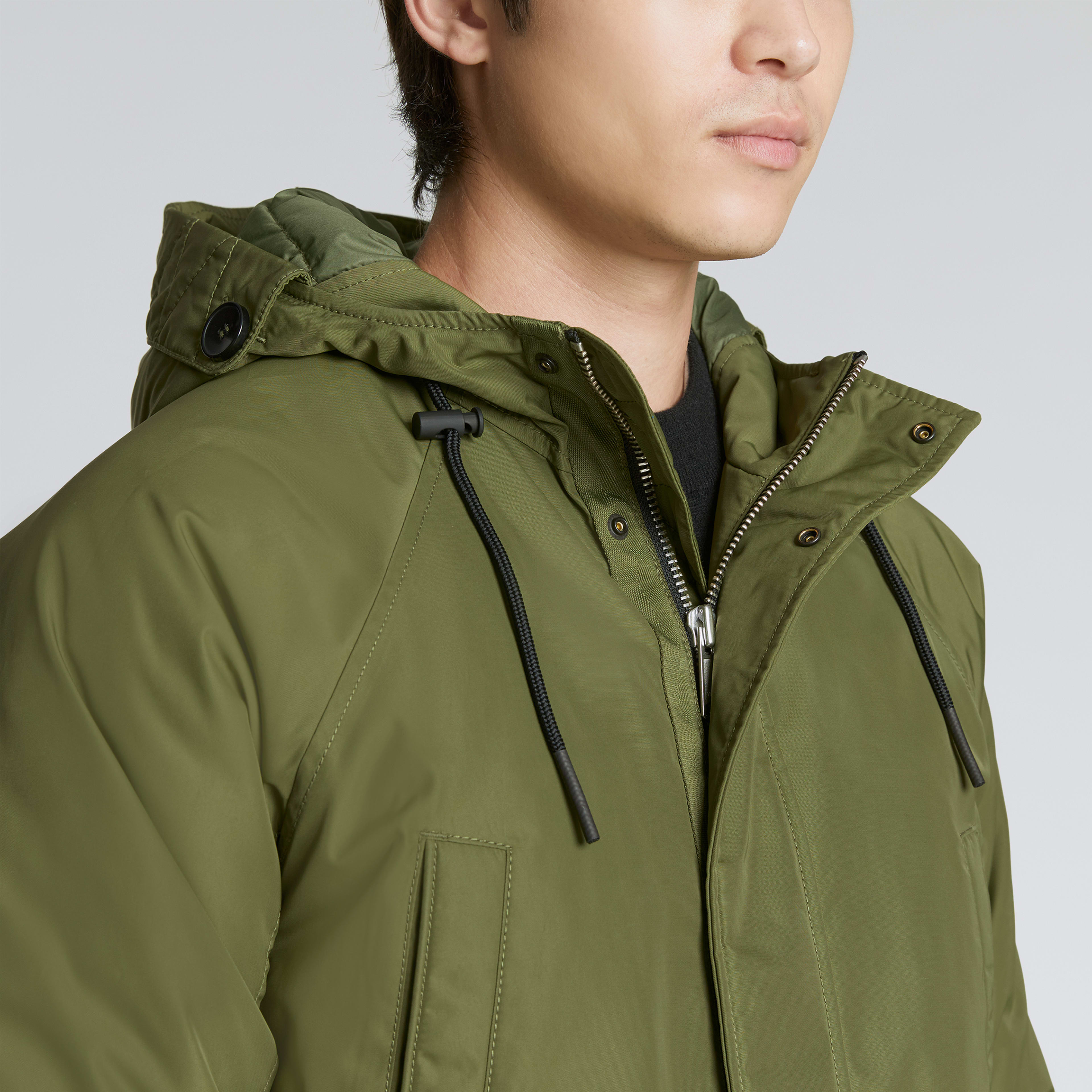 The ReNew Long Parka Moss Everlane