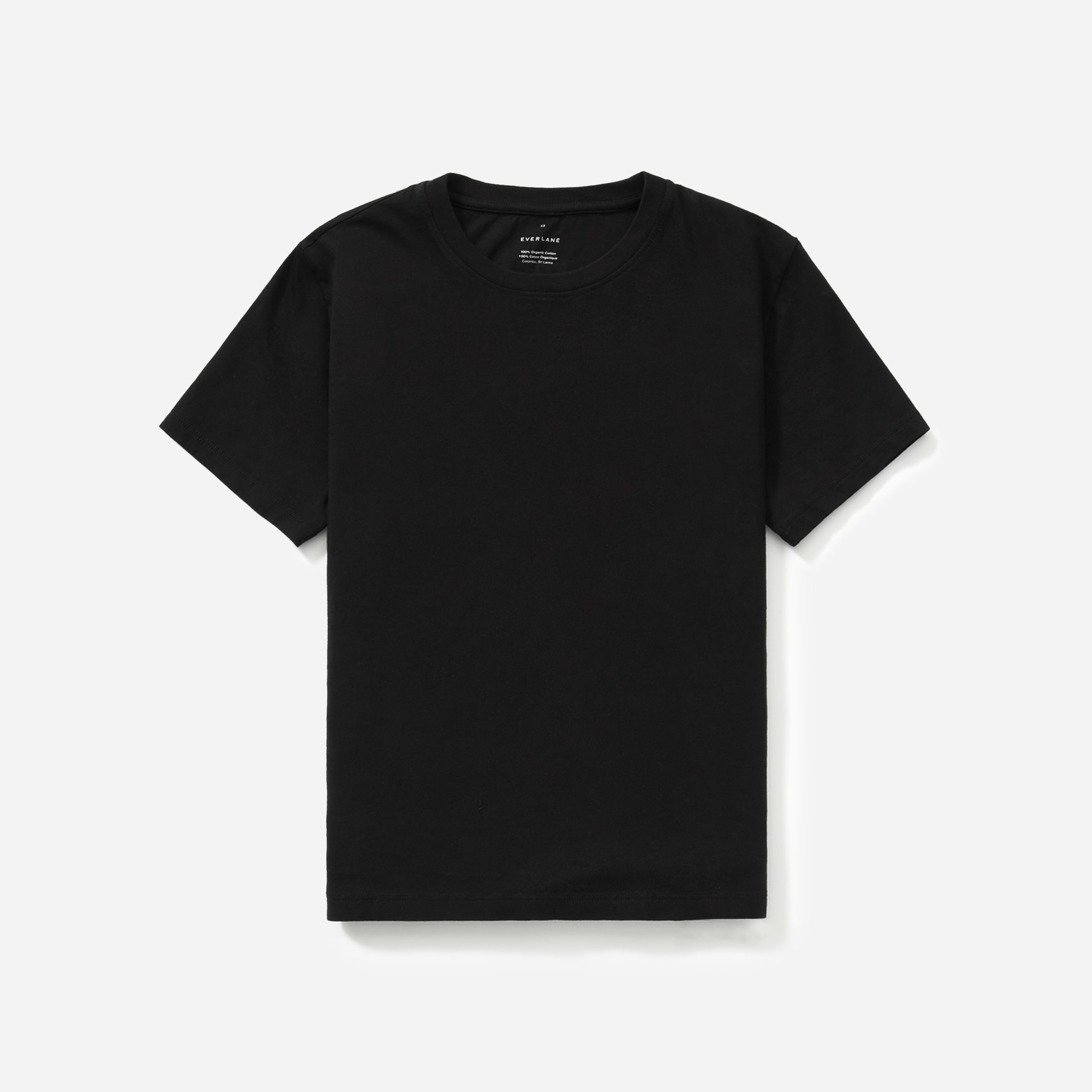 The Organic Cotton Box-Cut Tee Black – Everlane