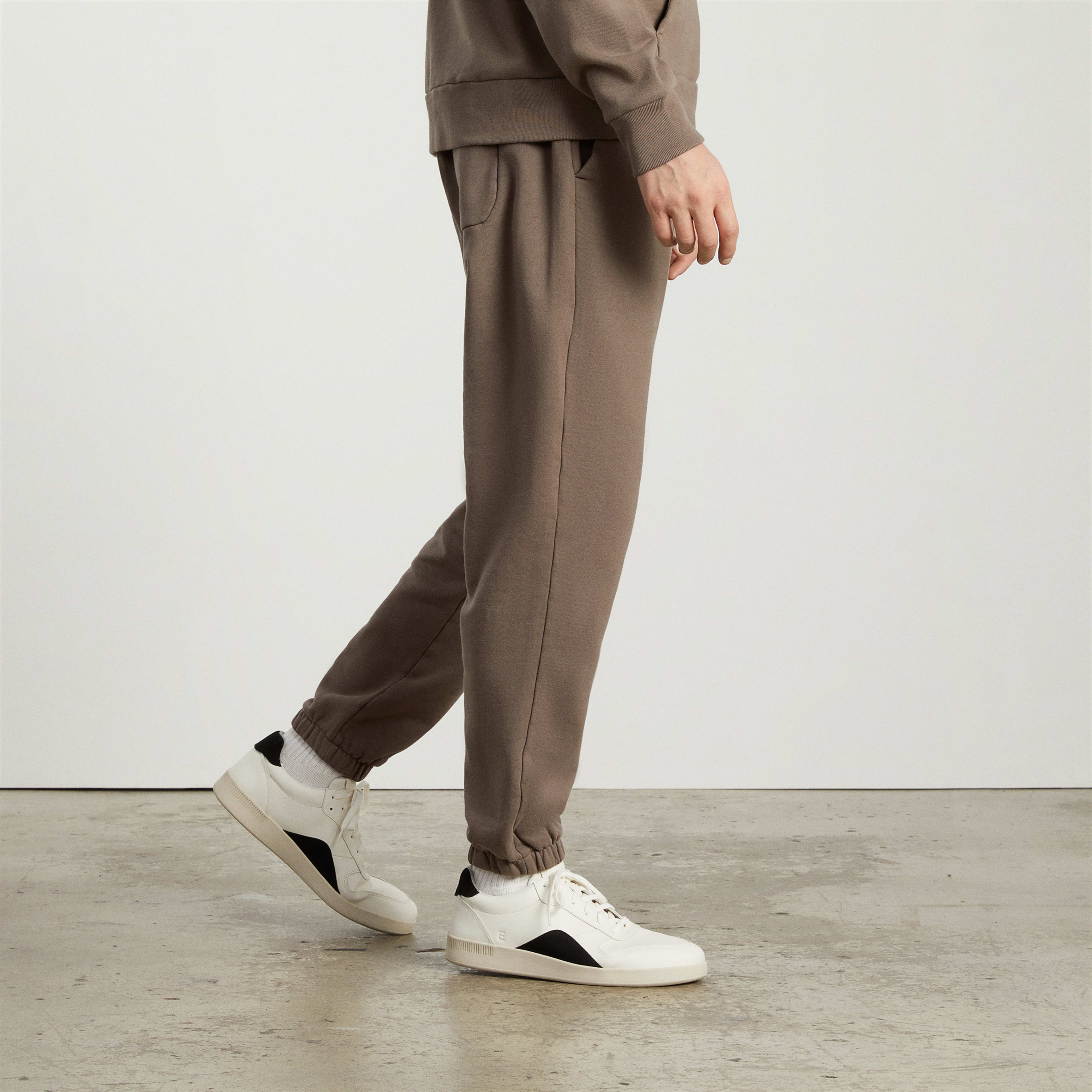 The ReLeather® Court Sneaker Off White / Black Everlane