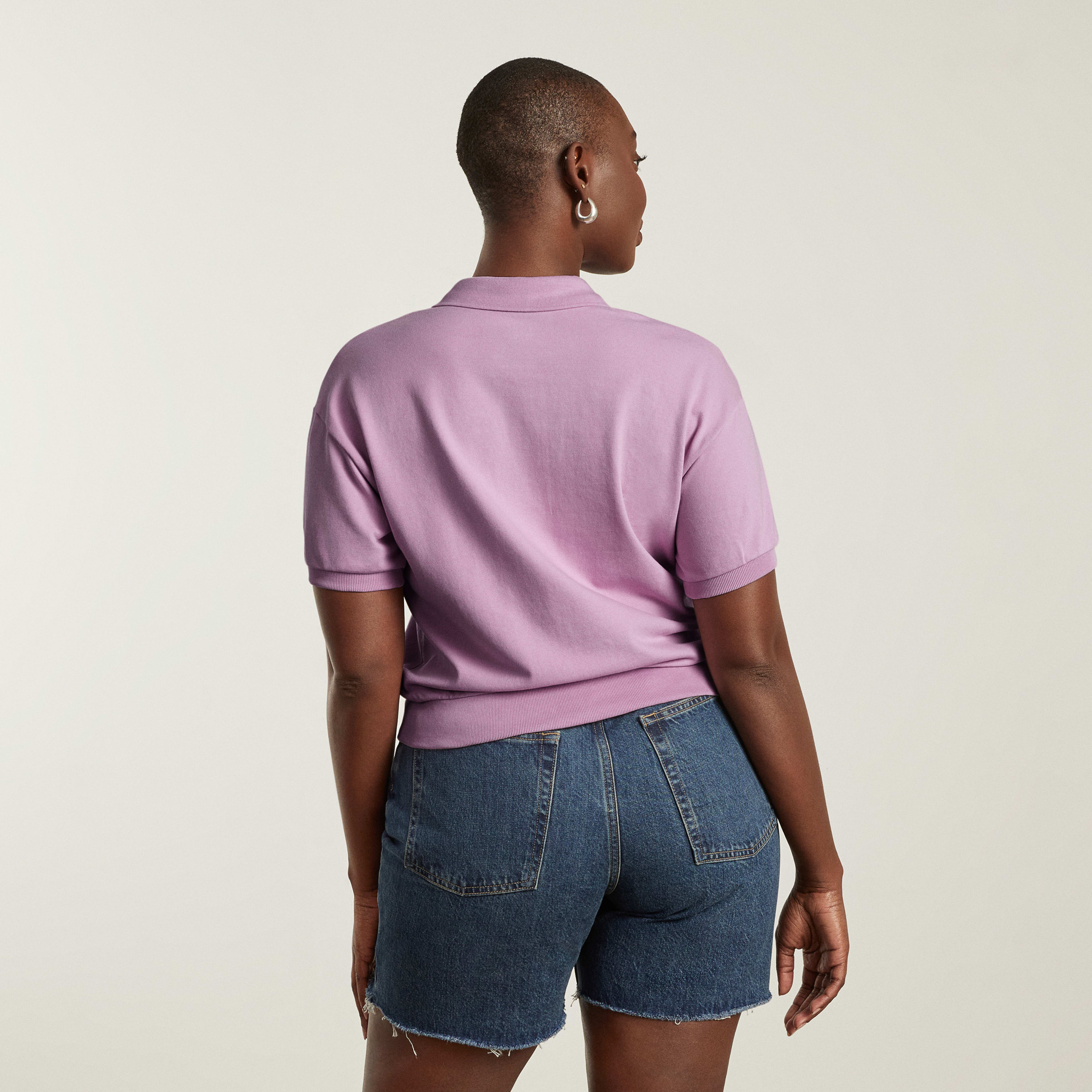 The Oversized Polo Lilac Everlane