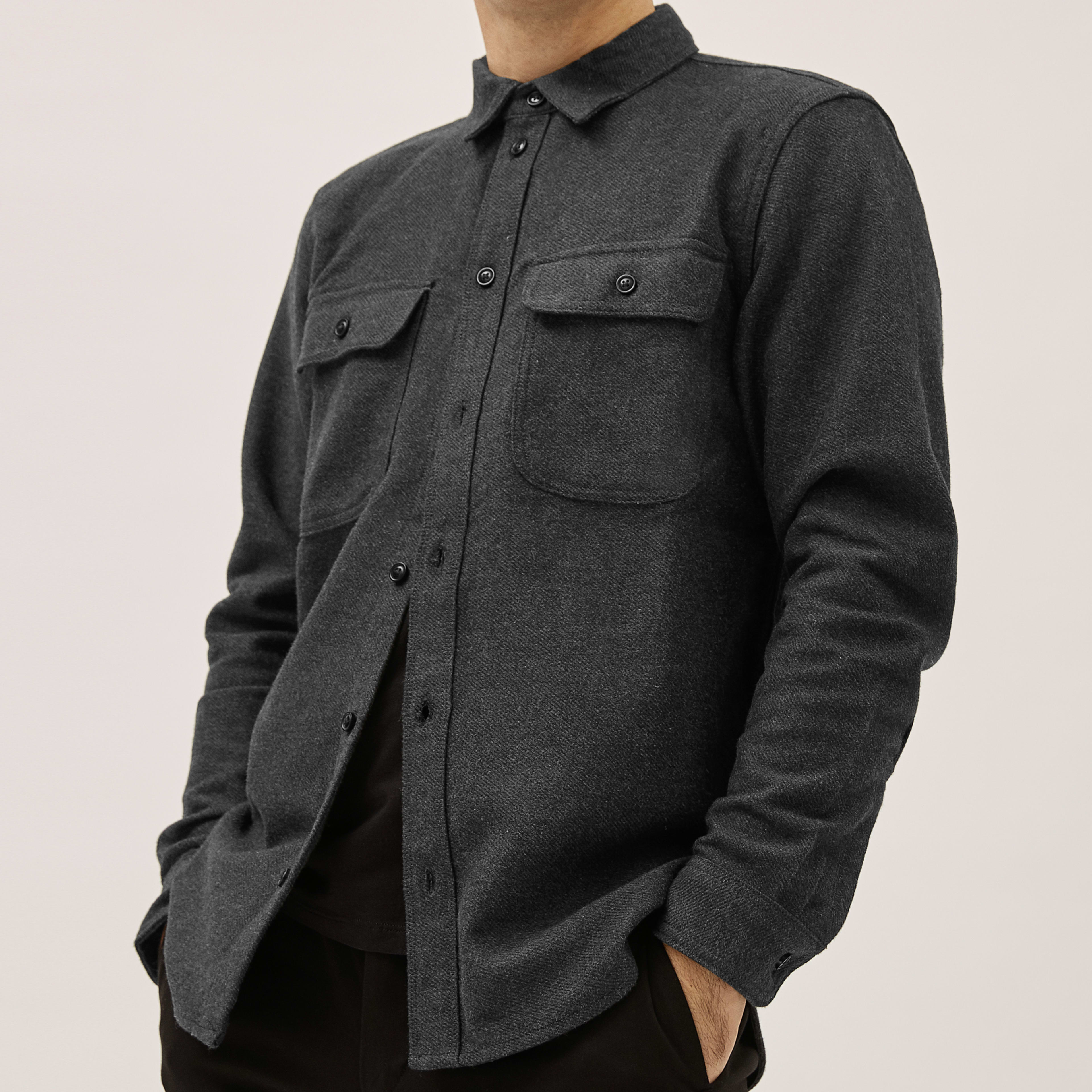 charcoal overshirt
