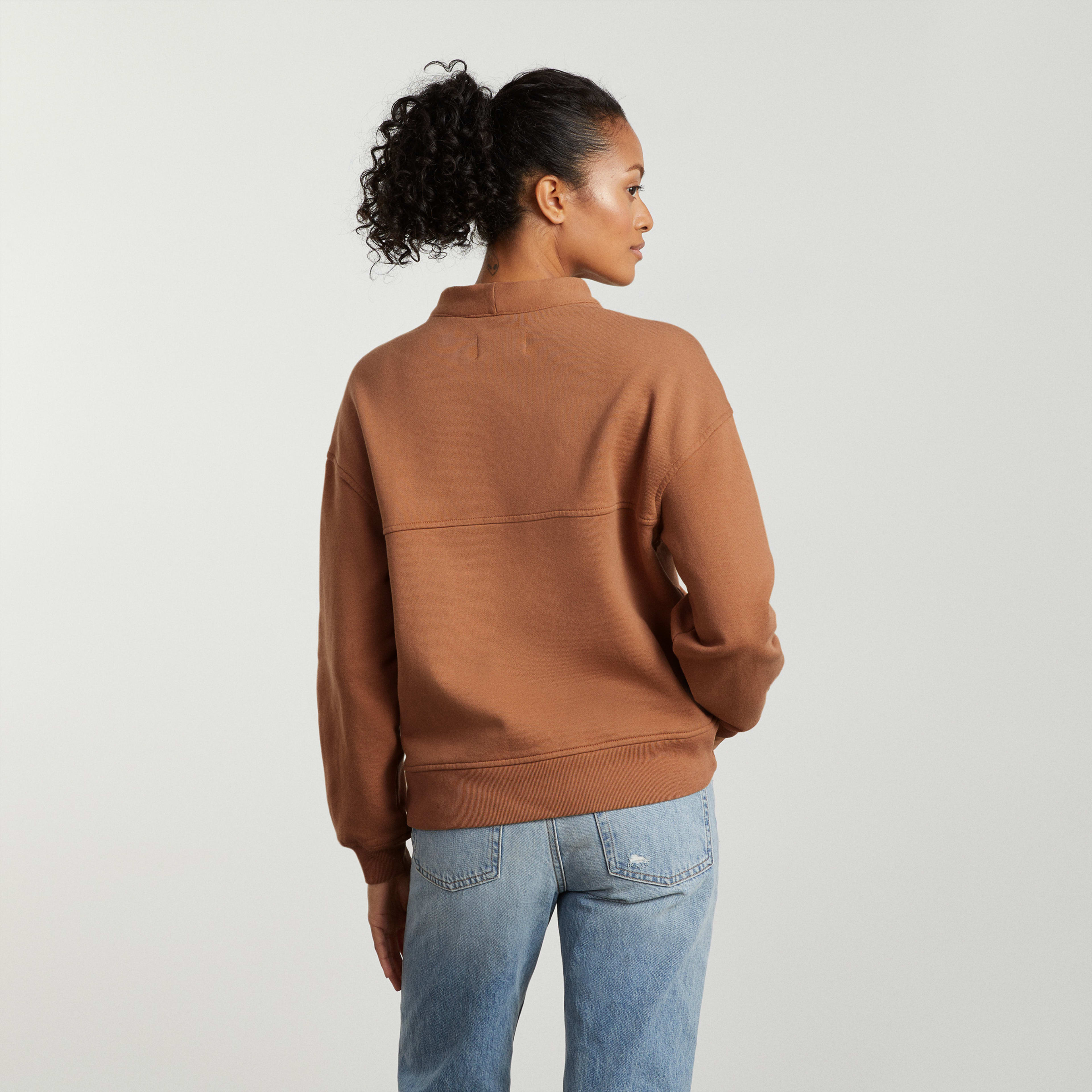 The Organic Cotton Varsity Cardigan Tawny Brown Everlane