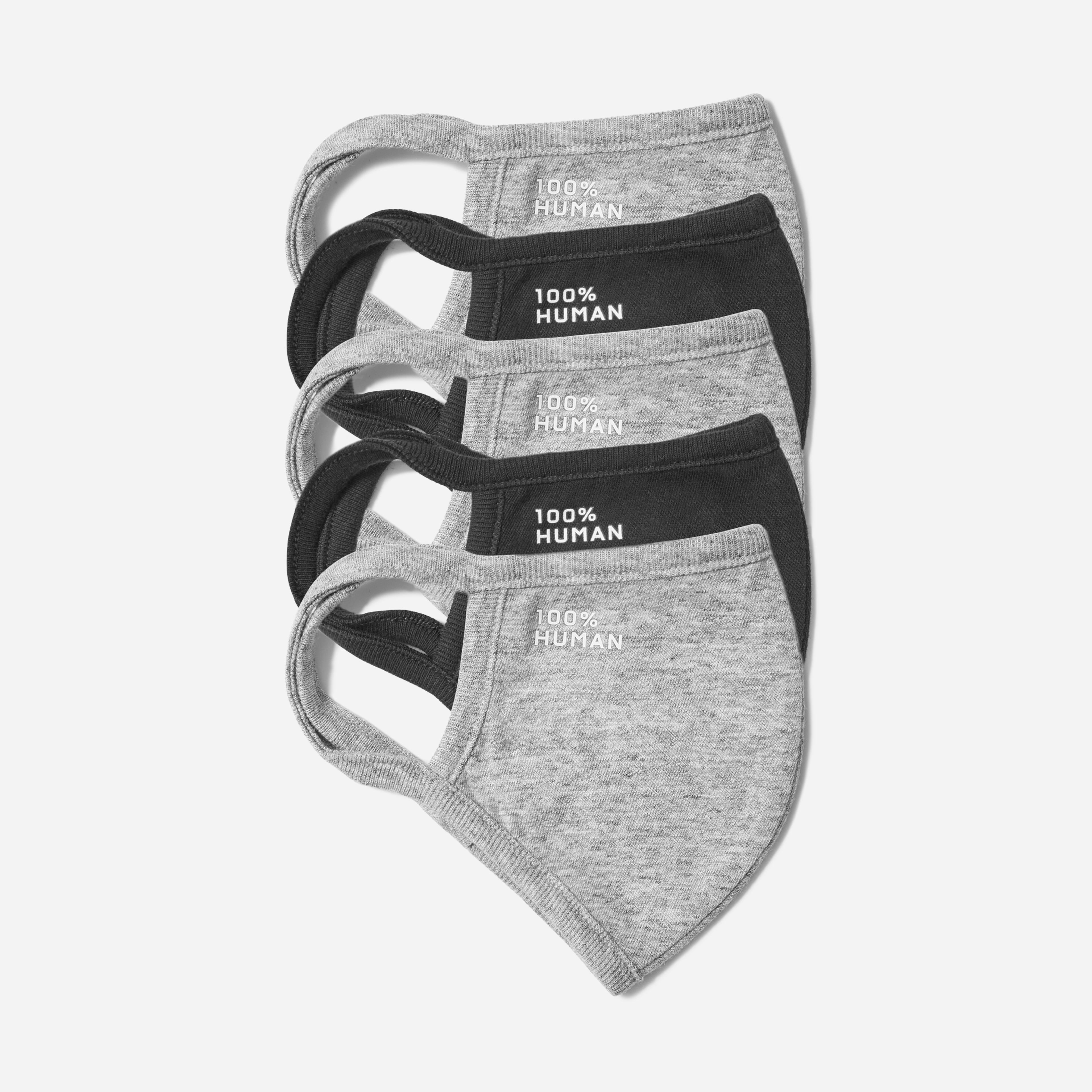 The 100 Human Face Mask 5Pack Grey / Black Everlane