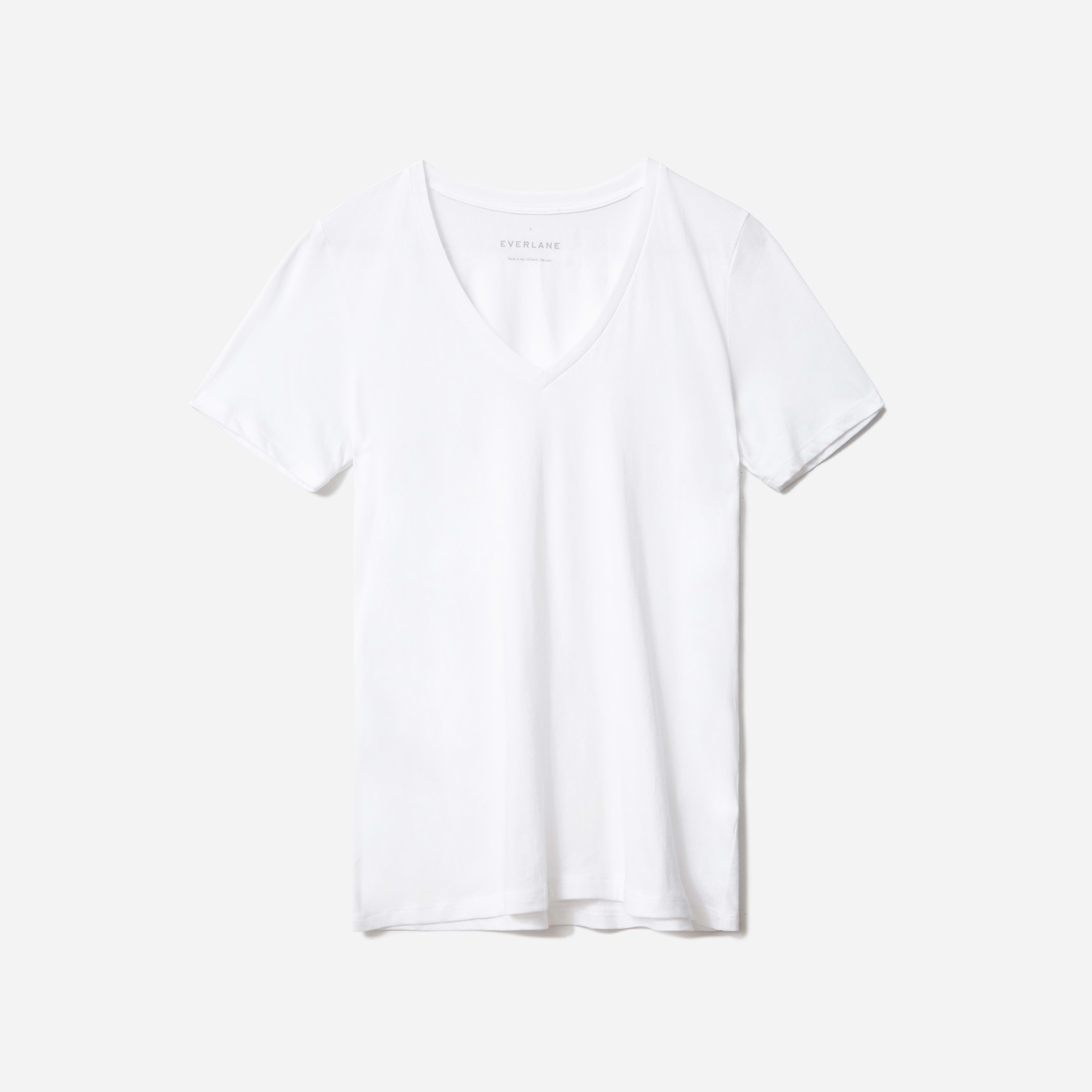The Organic Cotton V-Neck White – Everlane