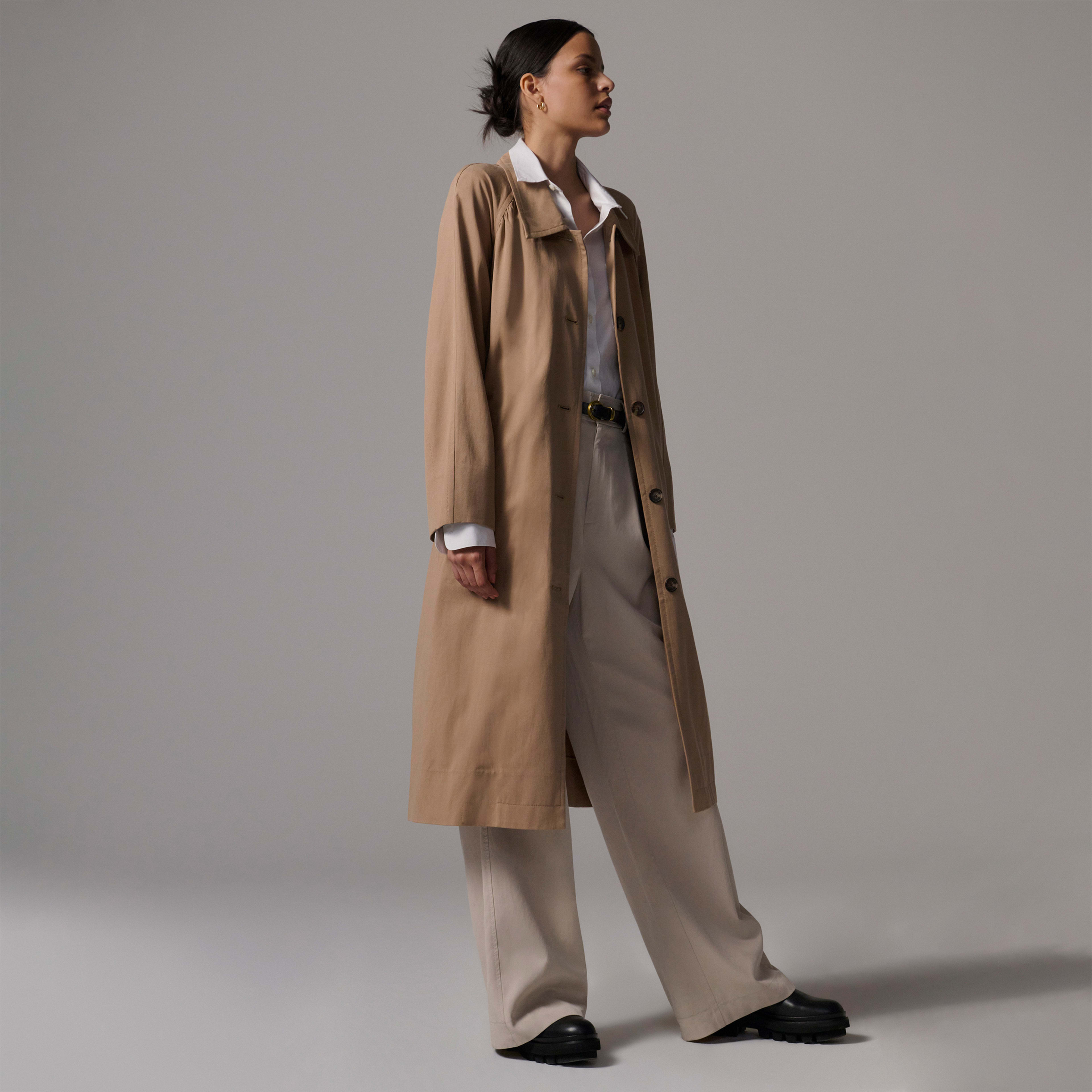 The Gathered Drape Trench Ash Brown – Everlane