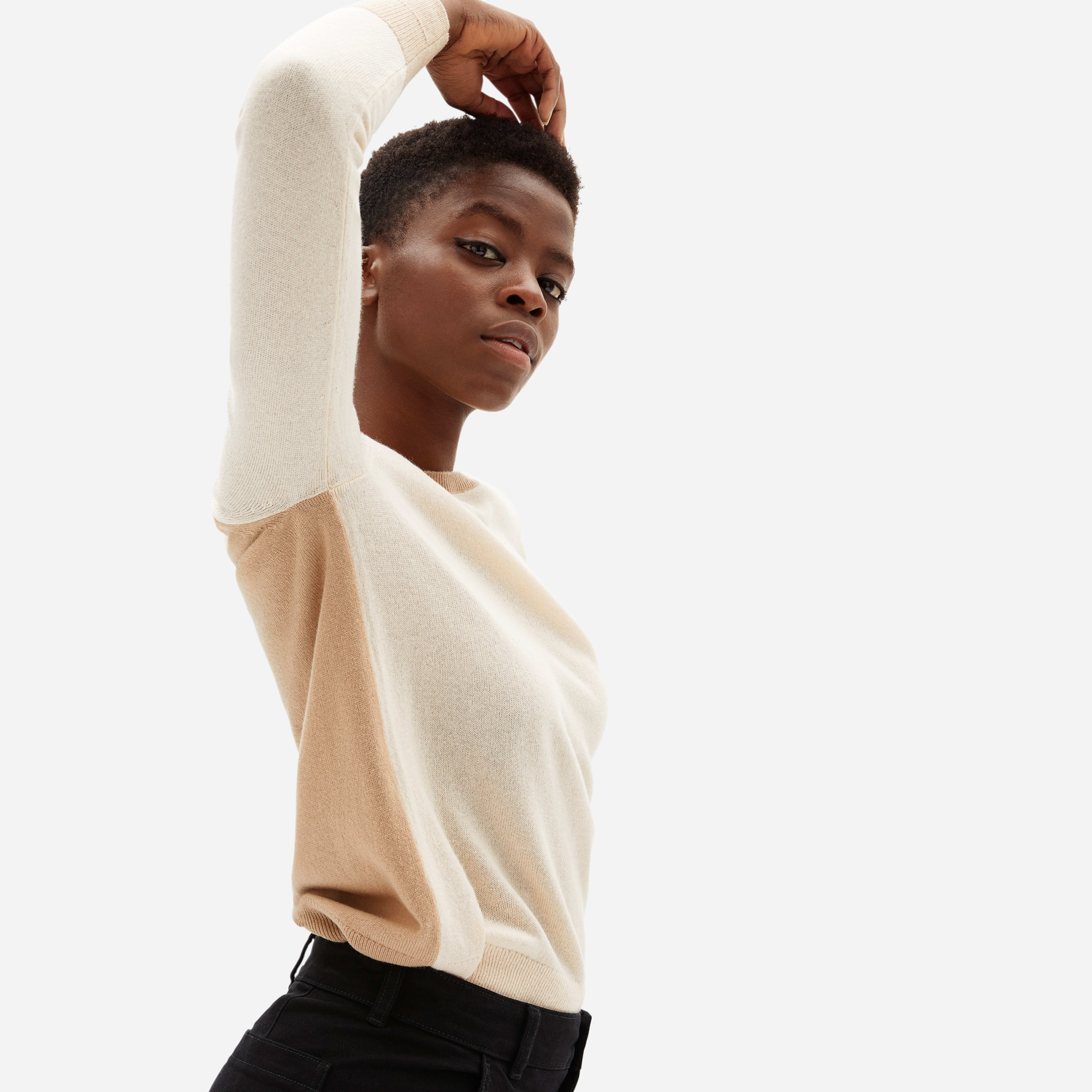 The Cashmere Crew Rose Water / Camel – Everlane