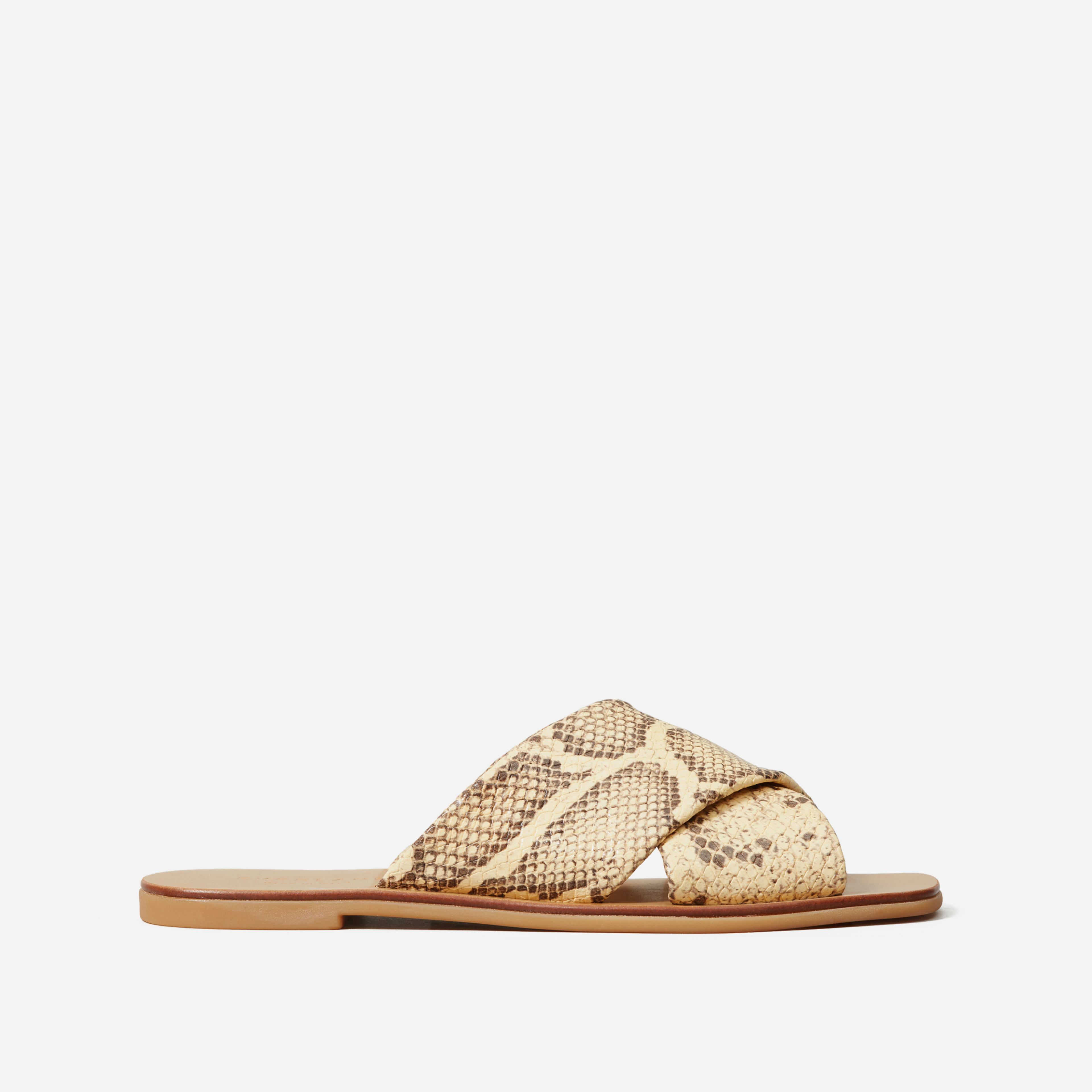The Day Crossover Sandal Light Yellow / Brown – Everlane