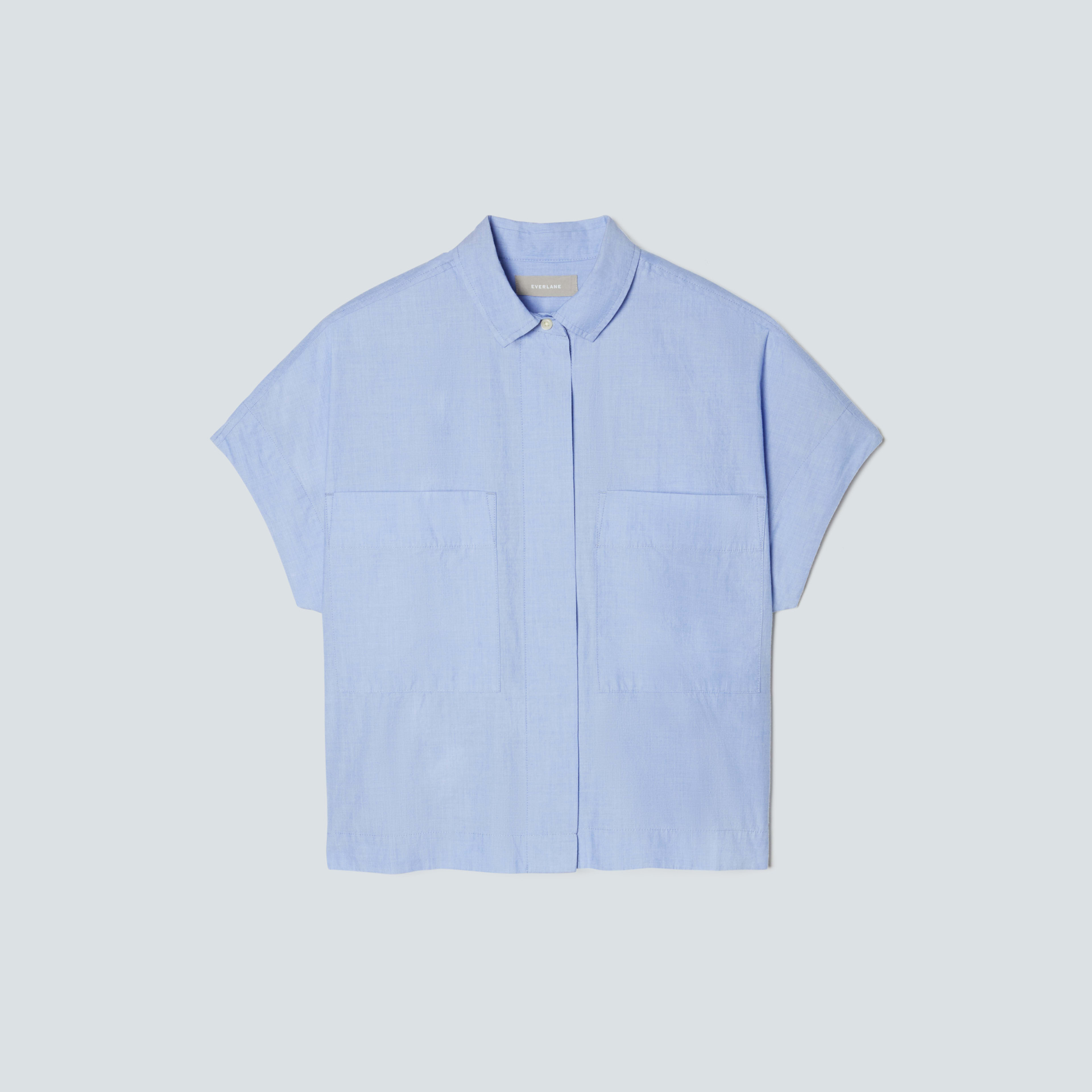 The ShortSleeve Box Shirt Slate Blue Everlane