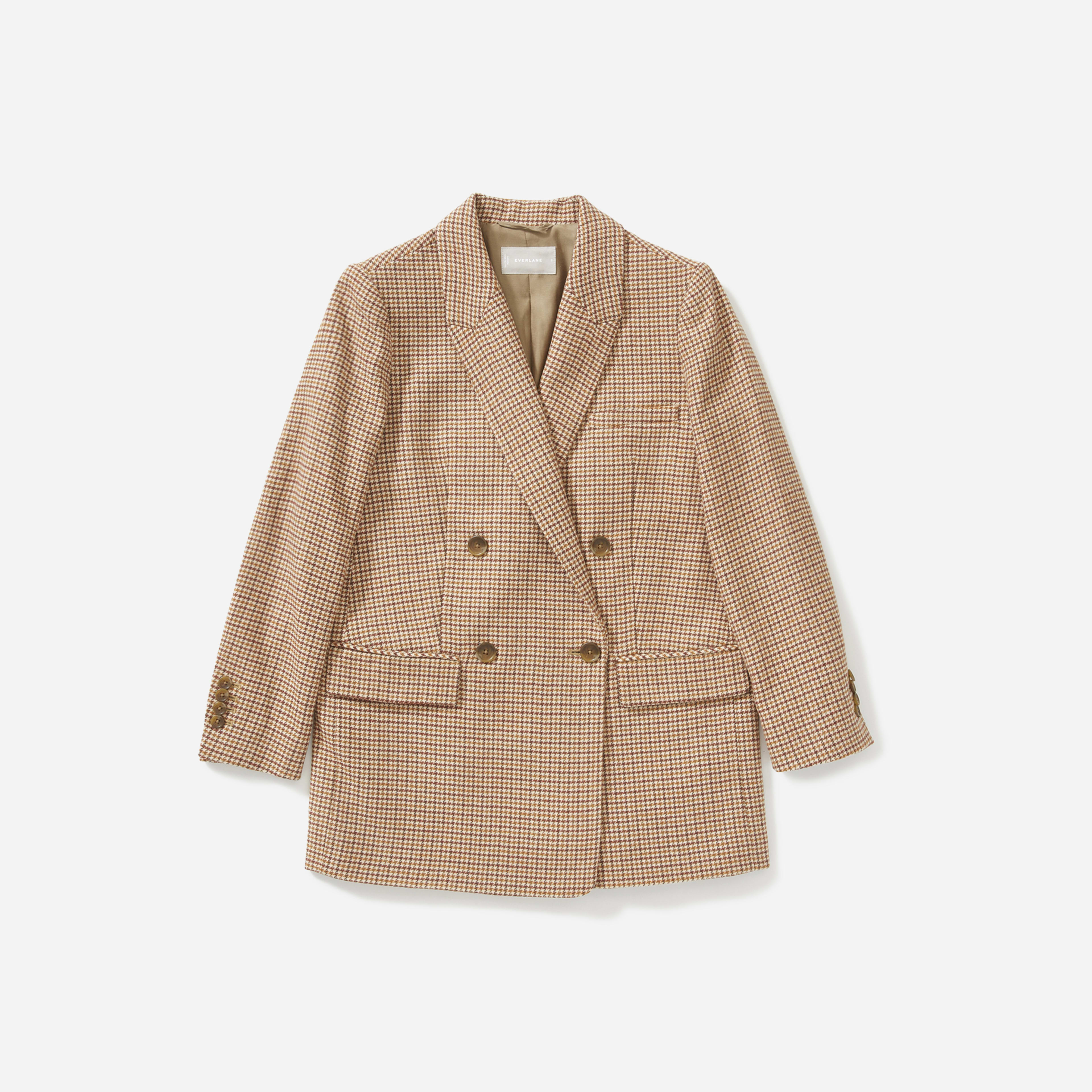 The Oversized DoubleBreasted Blazer Terracotta Houndstooth Everlane