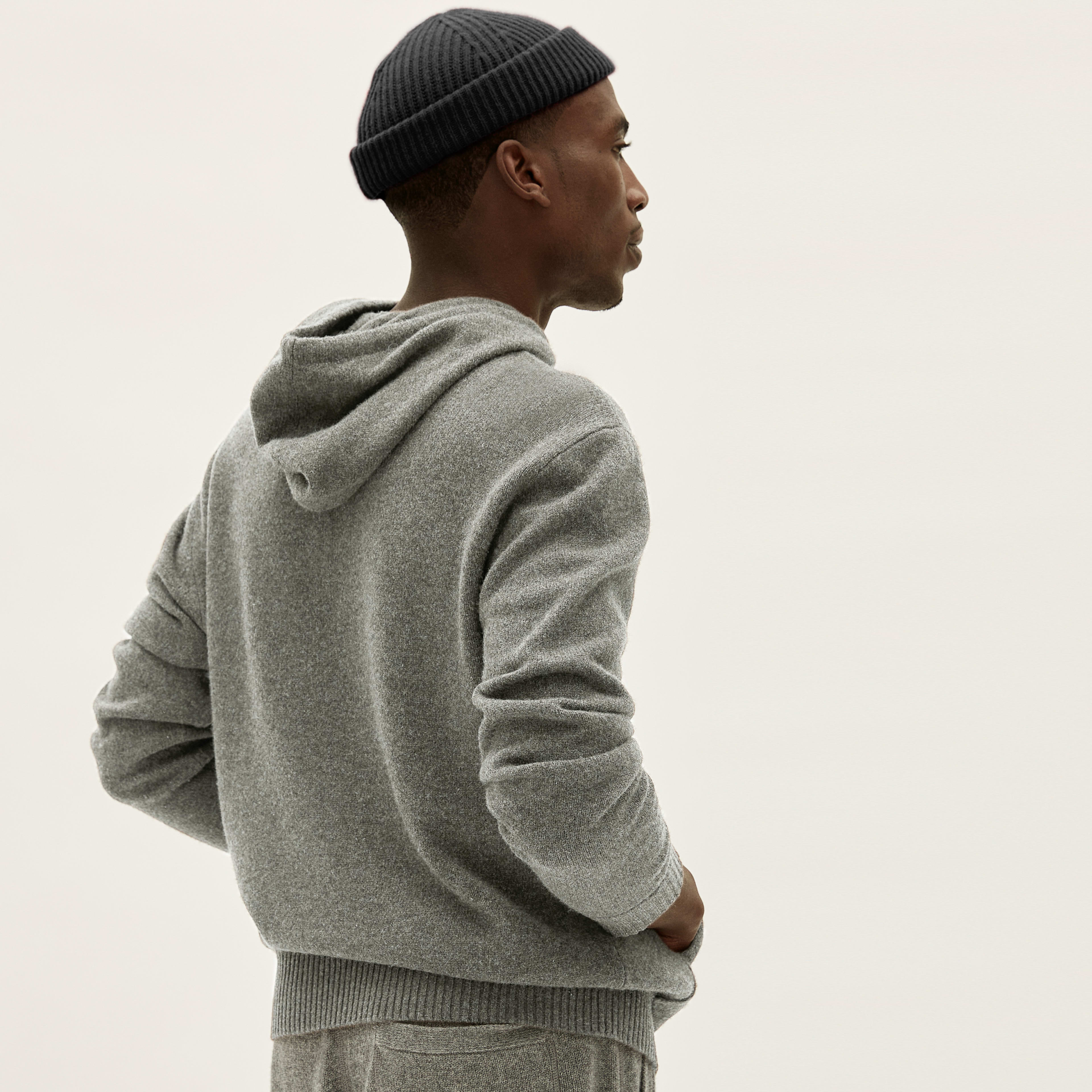 The Felted Merino Hoodie Grey Everlane