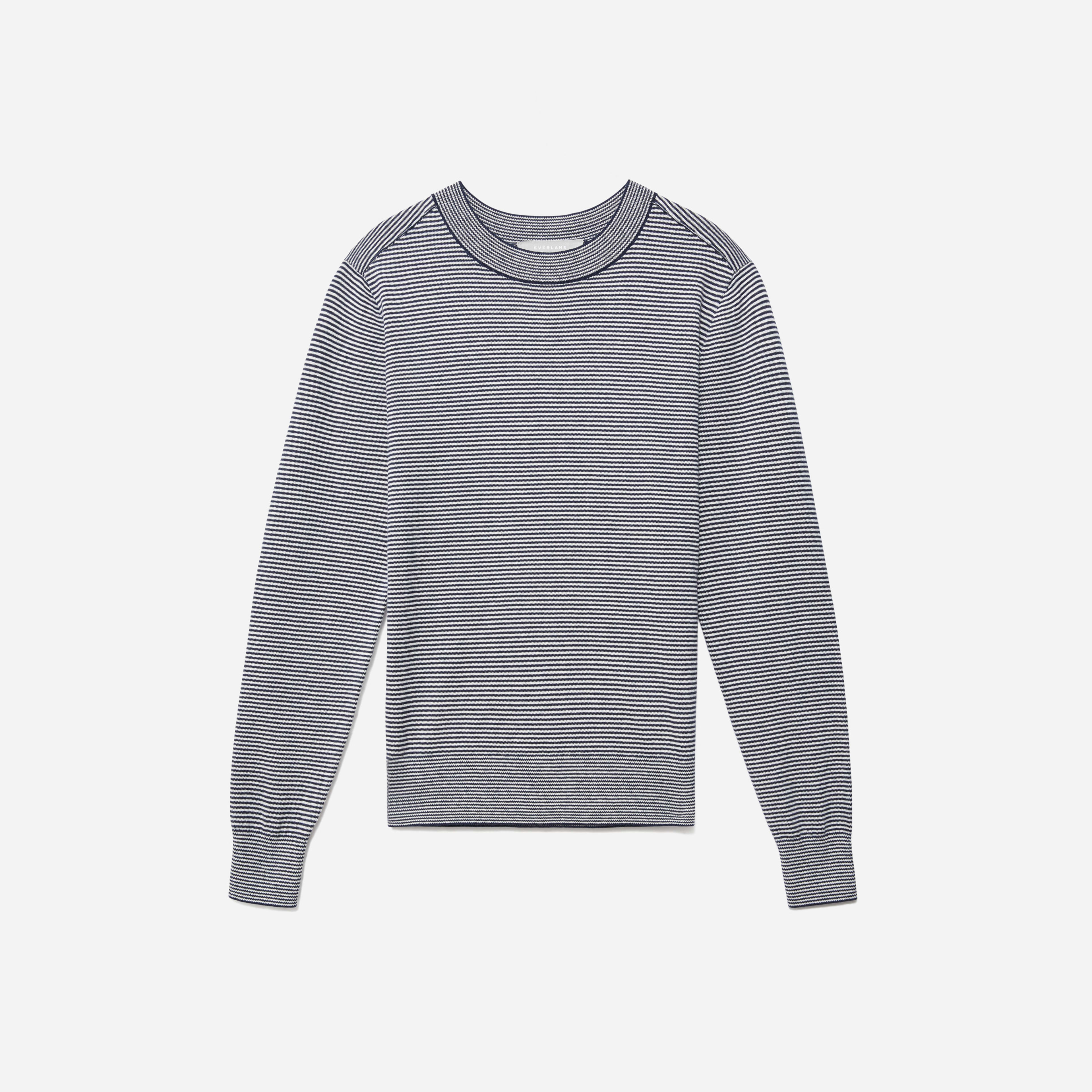 The Organic Cotton Crewneck Sweater Navy / Marble Everlane