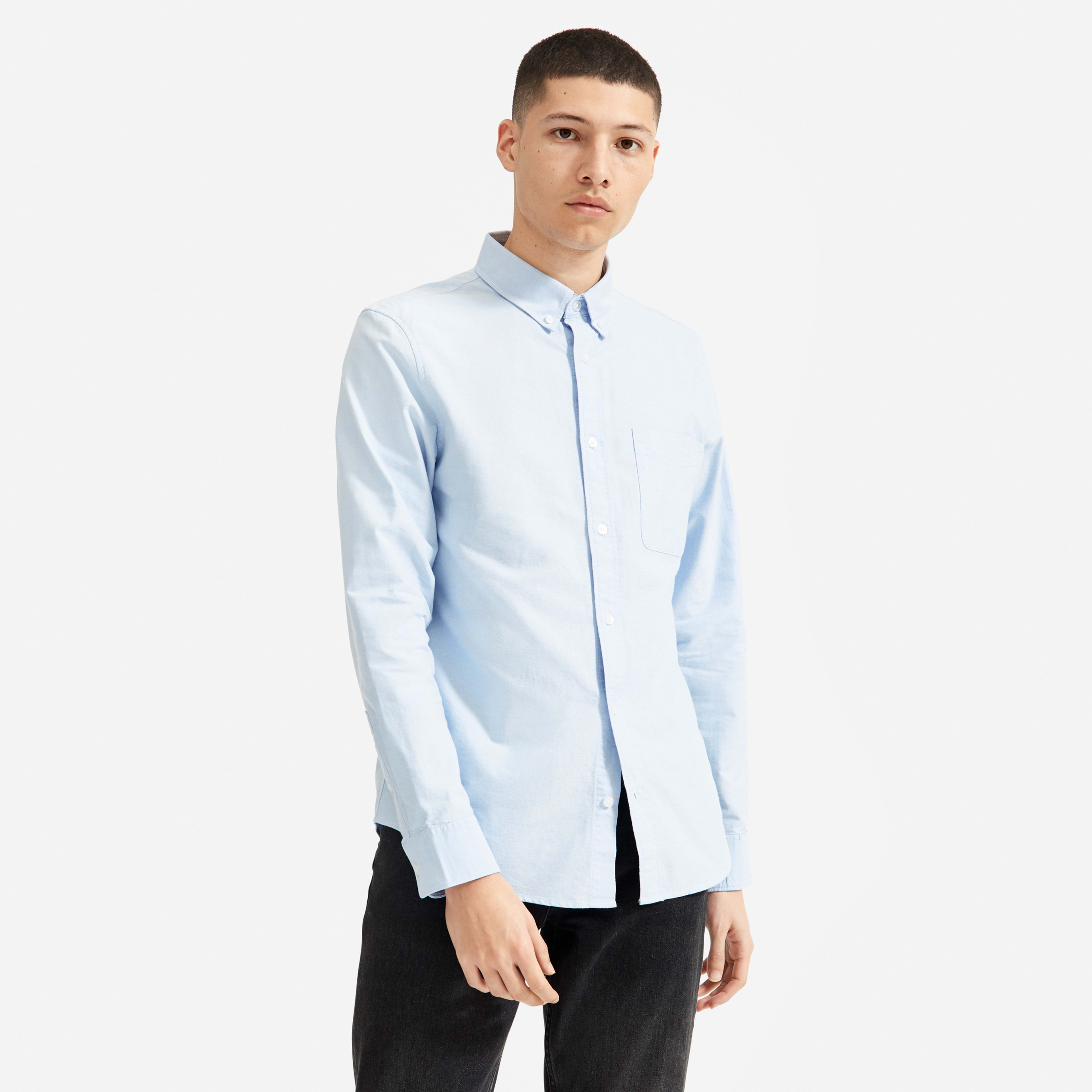 Men's Slim Fit Japanese Oxford | Uniform Shirt by Everlane in Light Blue, Size XS