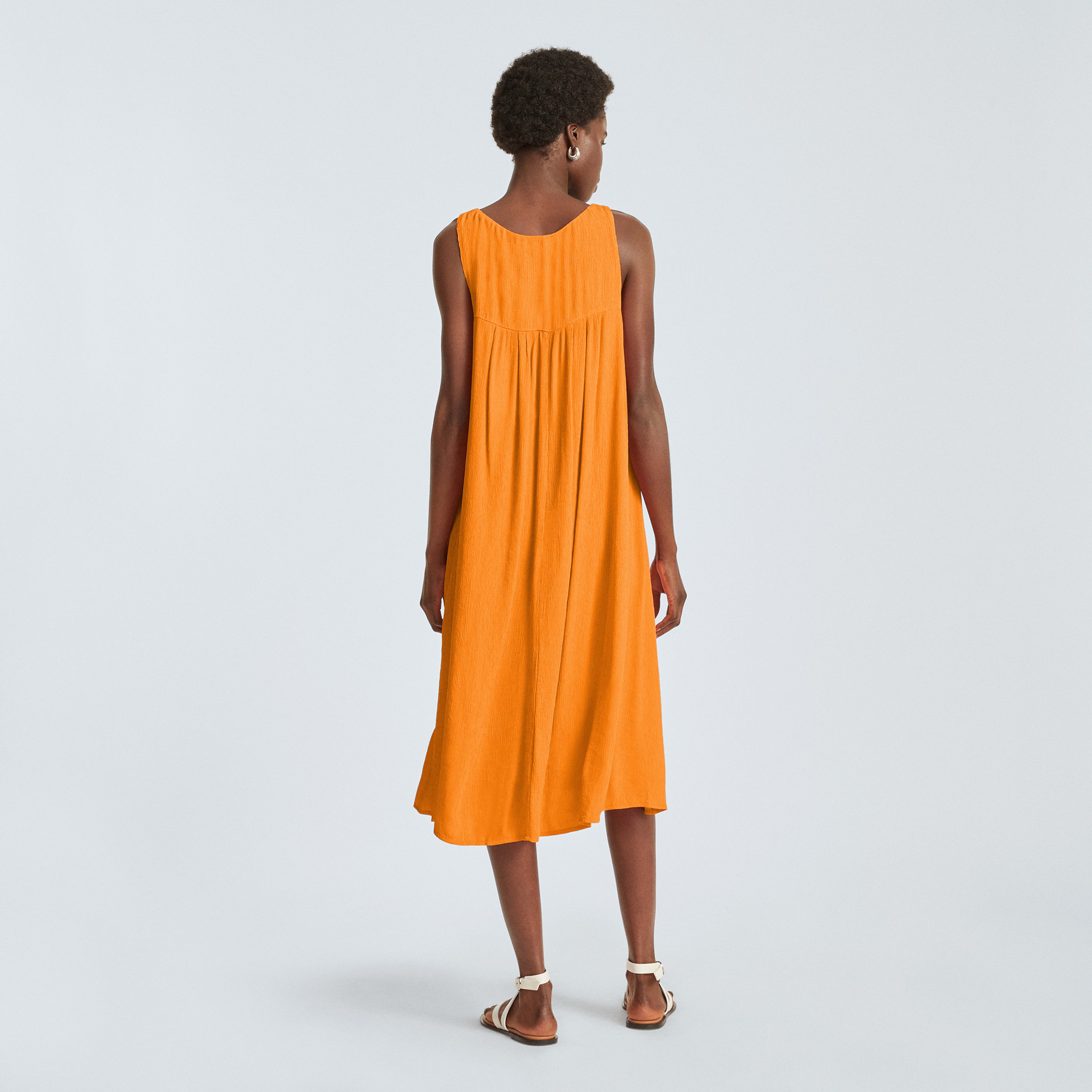 The Naia™ Ripple Tank Dress Turmeric Everlane
