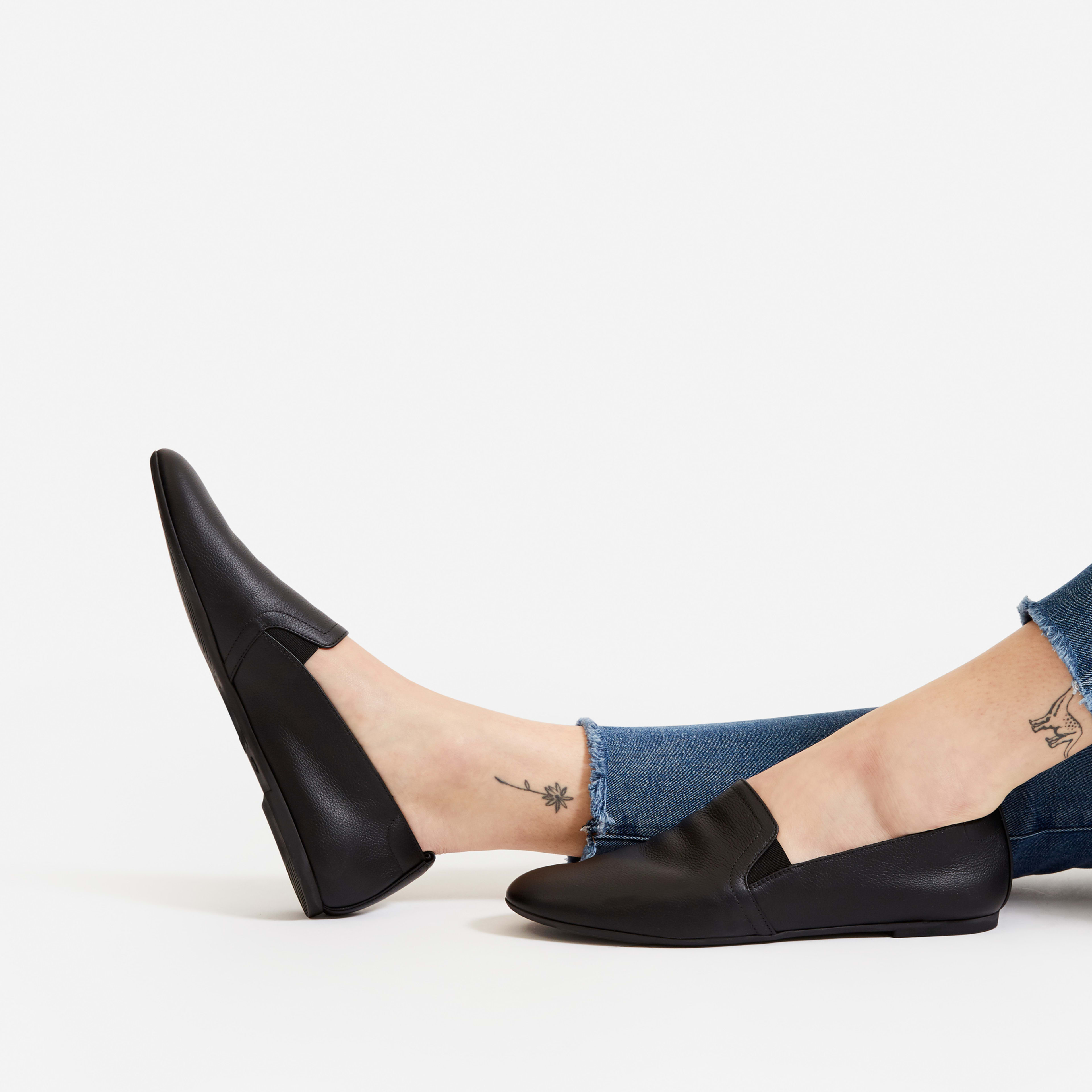 slip on leather trainers ladies