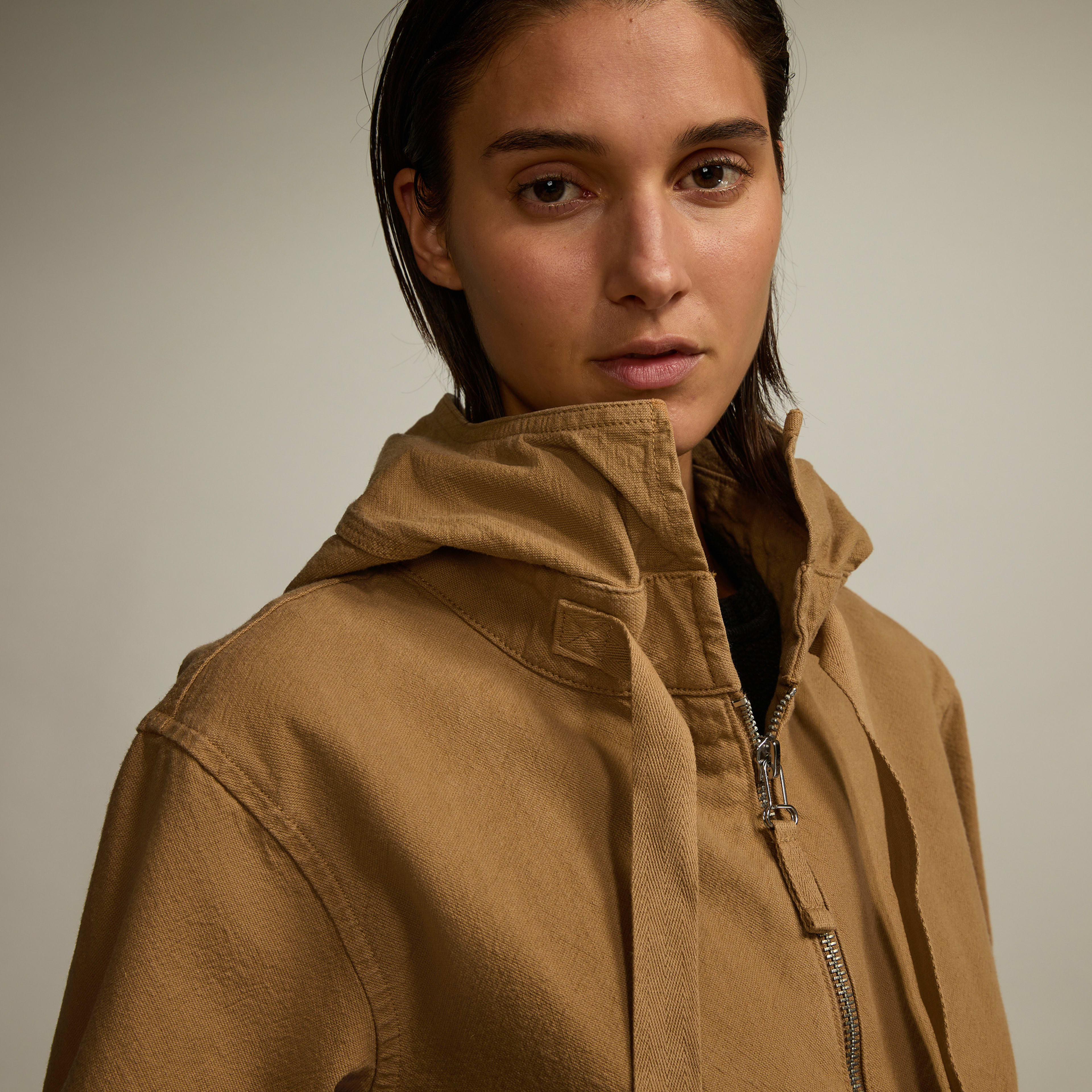 The Canvas Organic Cotton Anorak Cappuccino Everlane