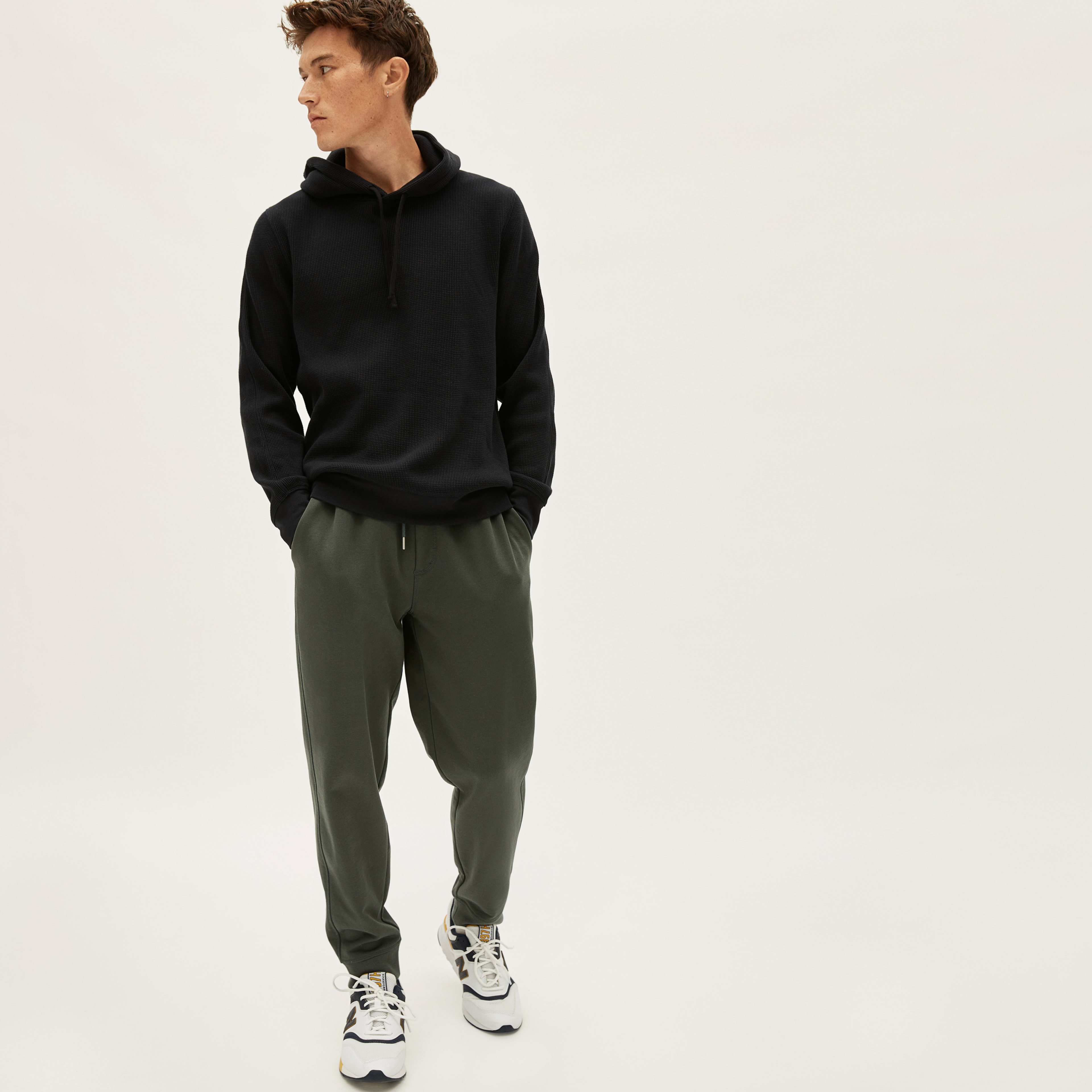 The Waffle-Knit Hoodie Black – Everlane