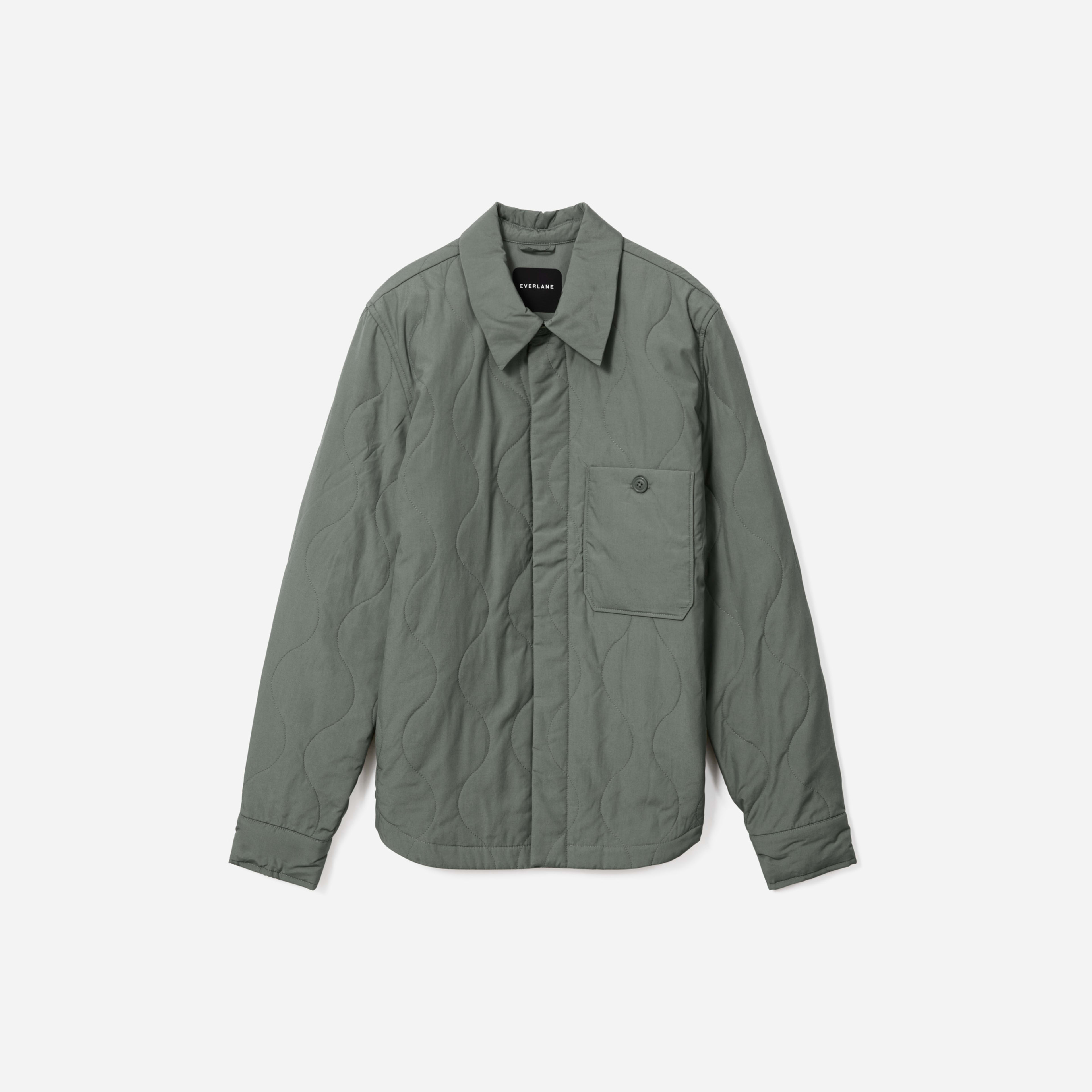 The ReNew Quilted Liner Jacket Dark Sage Everlane