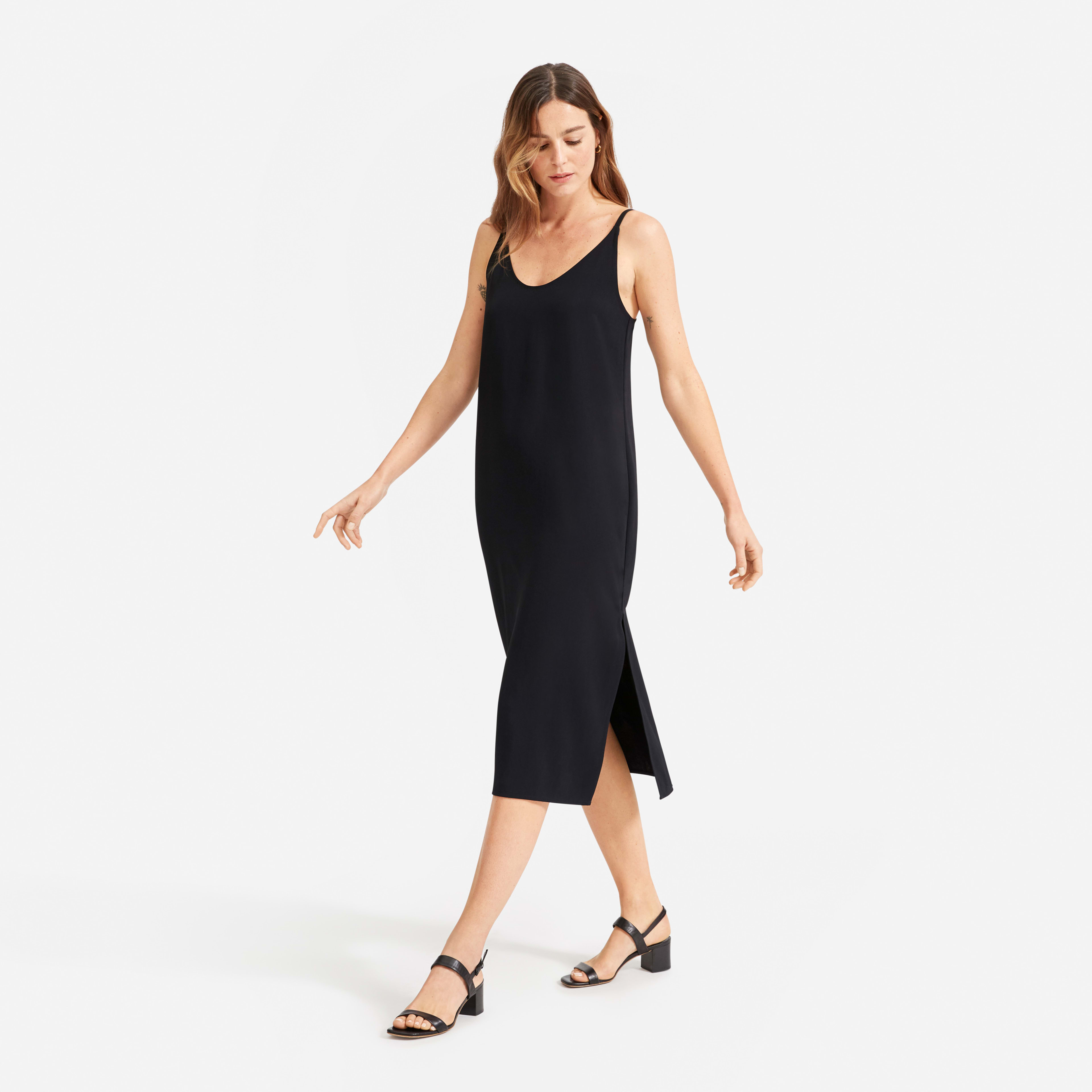 The Japanese GoWeave Slip Dress Black Everlane